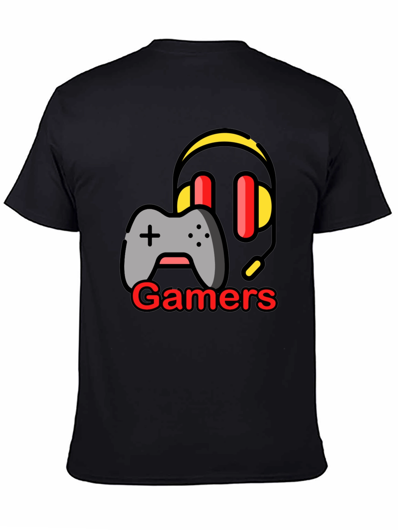 Gamers Graphic T-Shirt - Black Cotton Tee