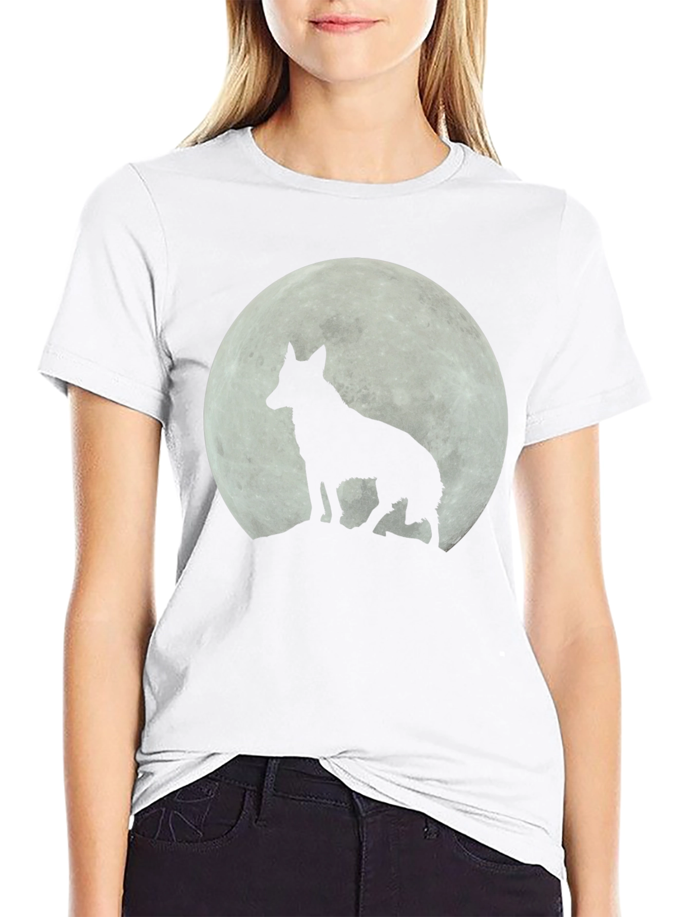 Wolf Moon Graphic T-Shirt - Black