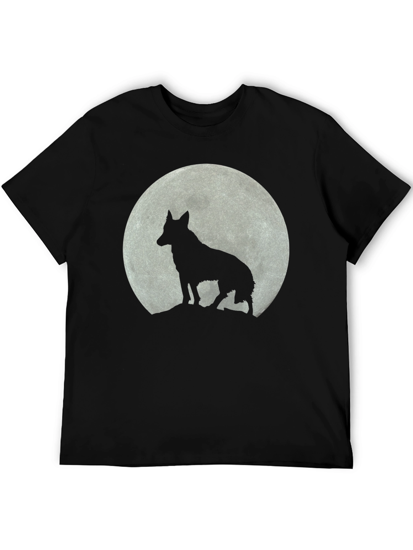 Wolf Moon Graphic T-Shirt - Black