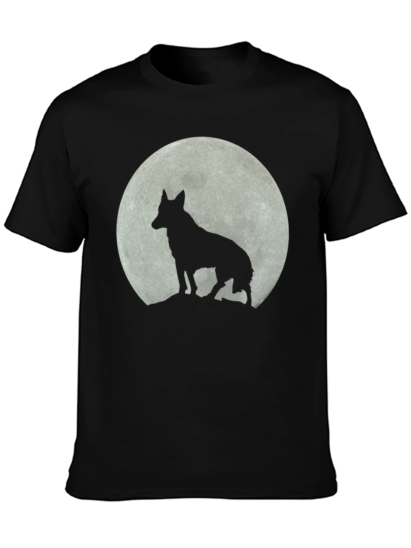 Wolf Moon Graphic T-Shirt - Black