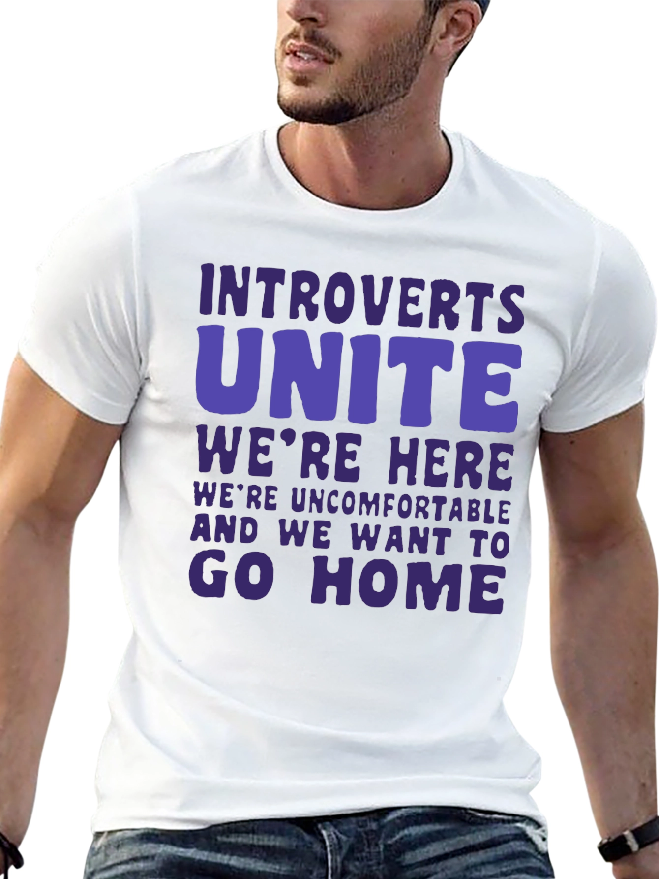 Introvert Unite Funny Graphic T-Shirt