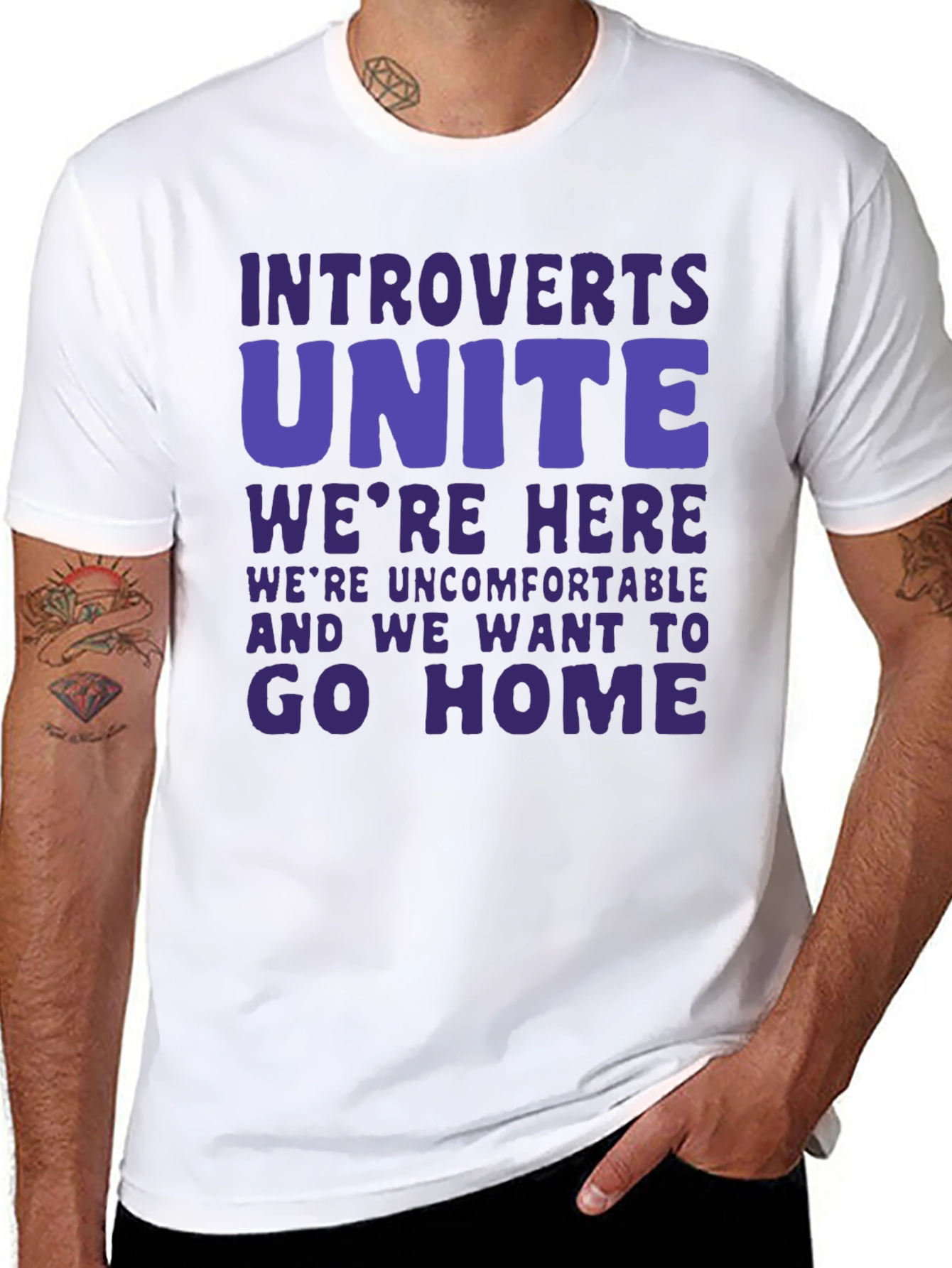 Introvert Unite Funny Graphic T-Shirt
