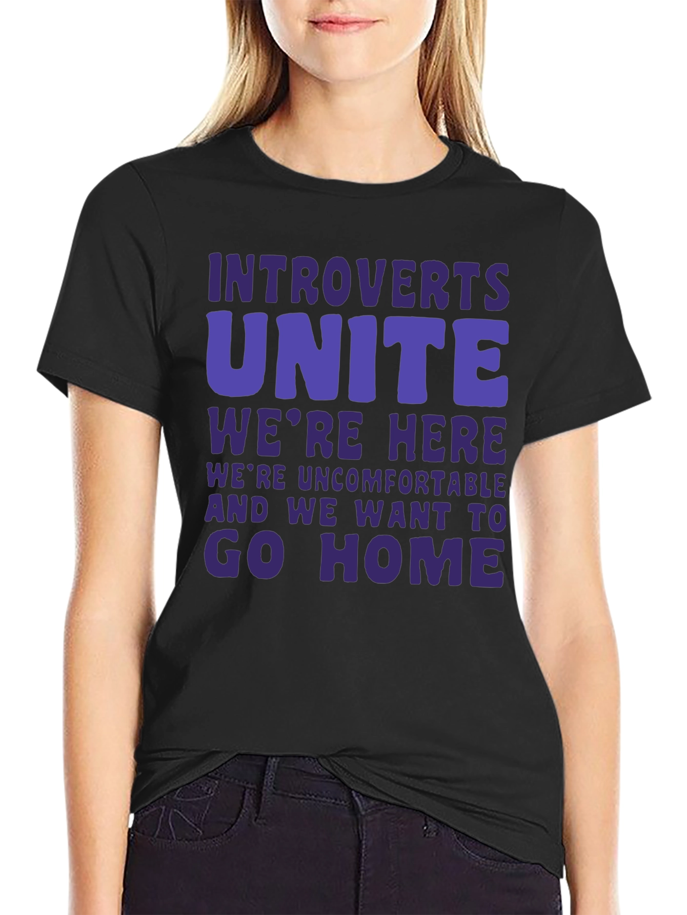 Introvert Unite Funny Graphic T-Shirt