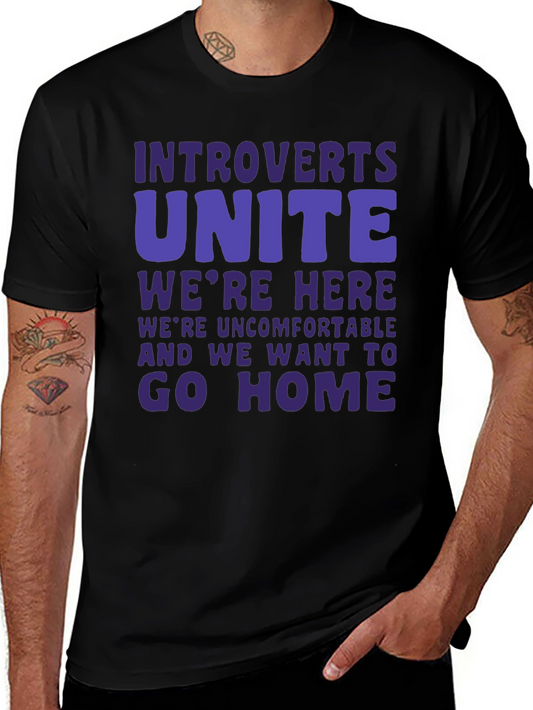 Introvert Unite Funny Graphic T-Shirt