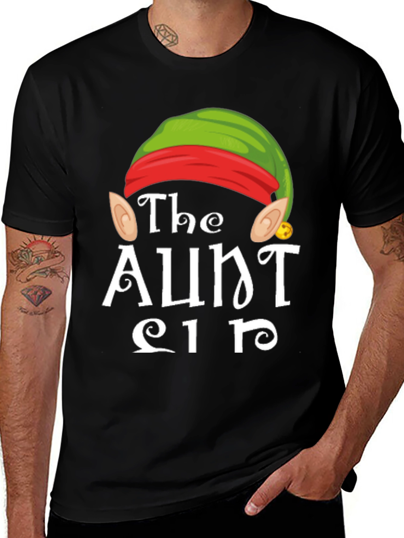The Aunt Elf T-Shirt - Holiday Festive Tee