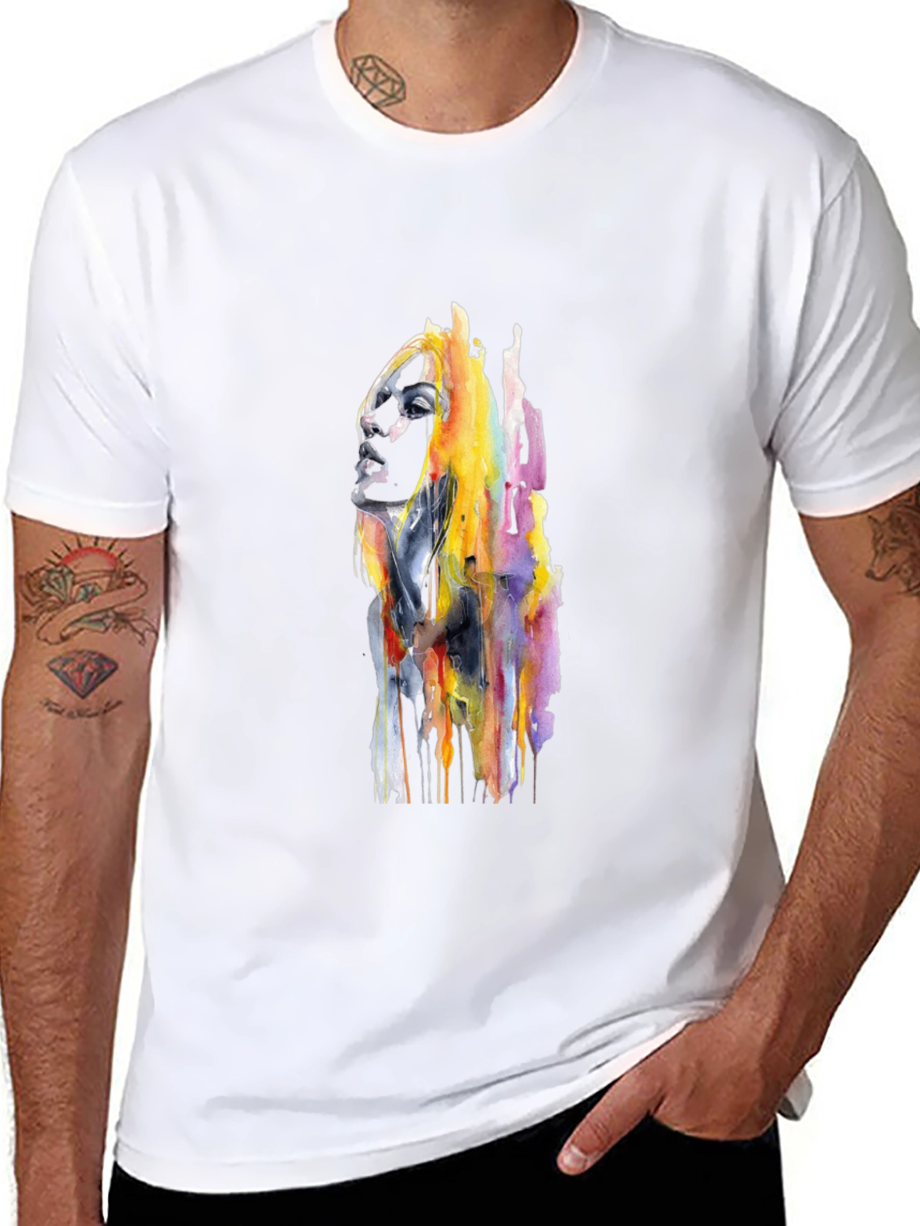 Abstract Woman Graphic T-Shirt - Stylish Unisex Tee