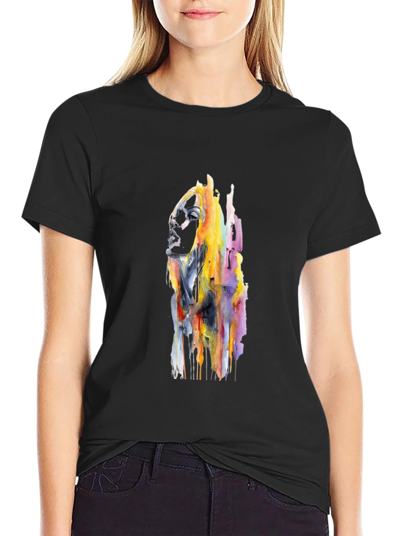 Abstract Woman Graphic T-Shirt - Stylish Unisex Tee