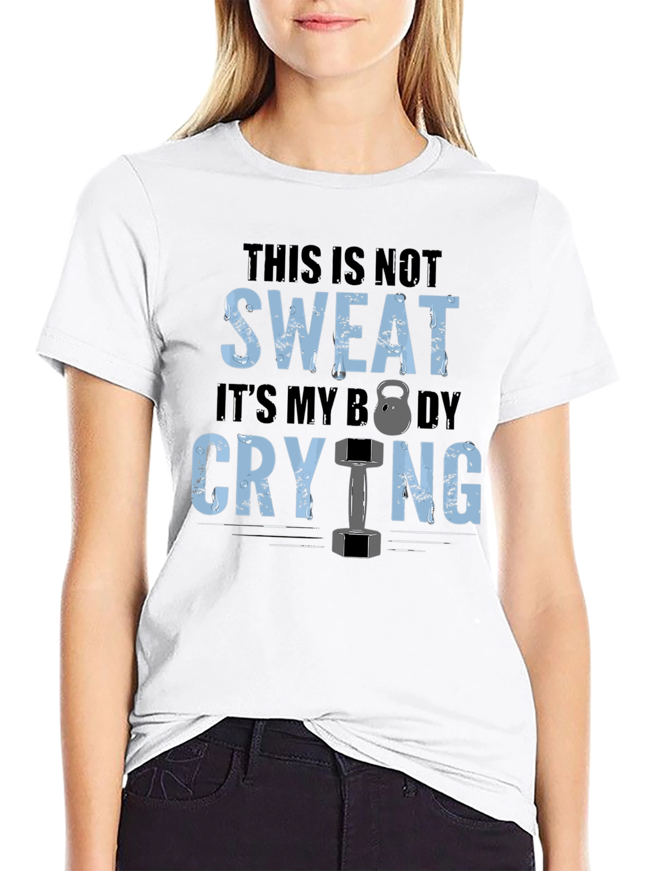 Gym Motivation T-Shirt: Body Crying