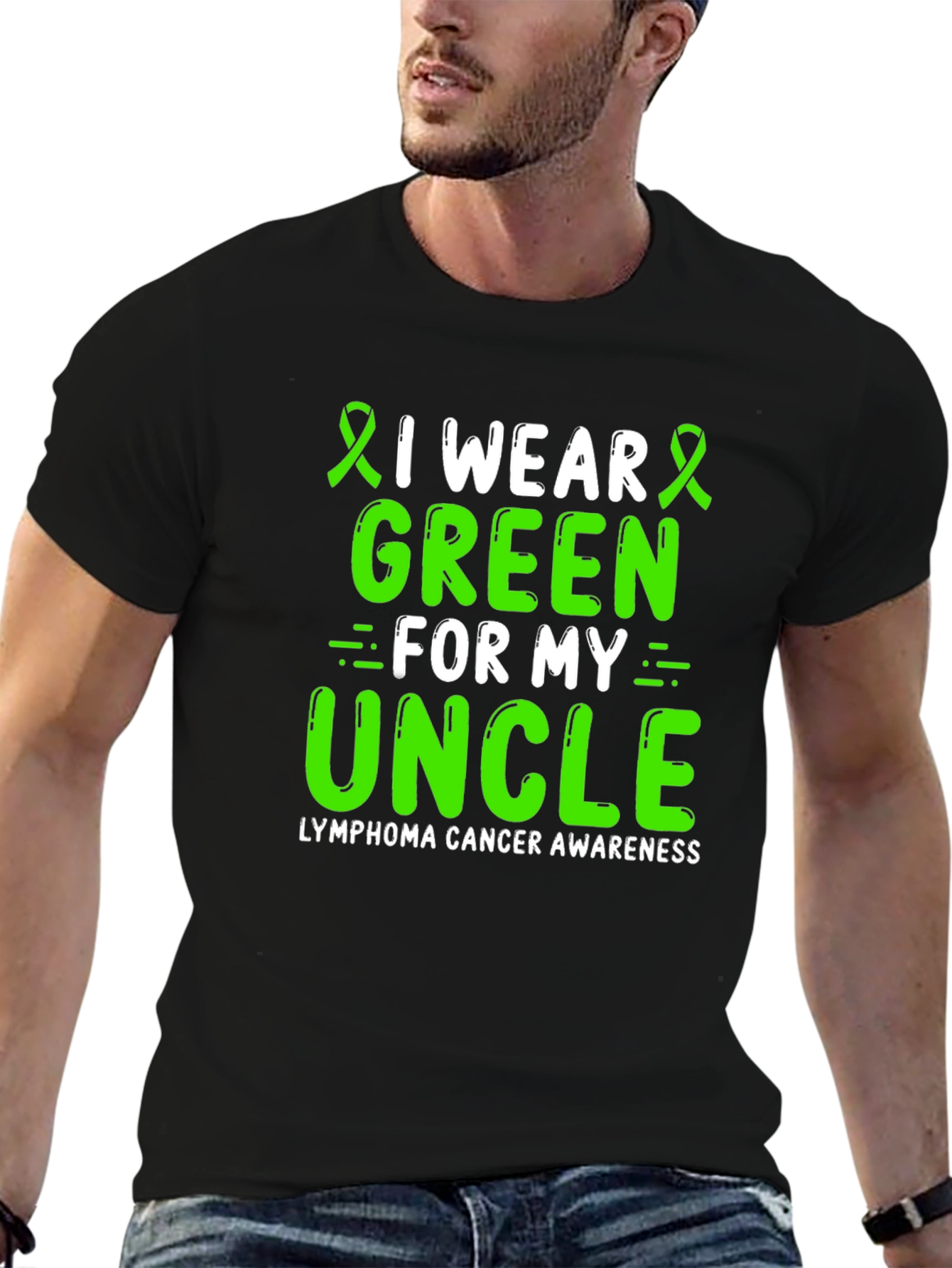 Lymphoma Cancer Awareness Green Ribbon T-Shirt
