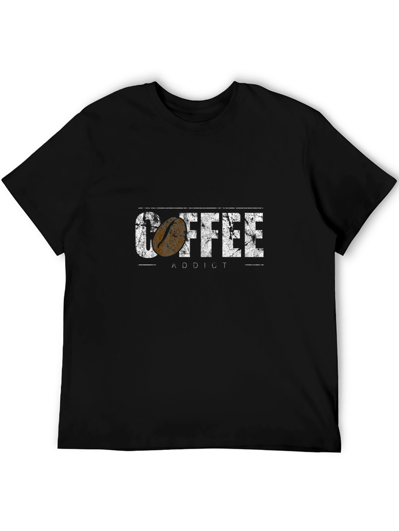 Coffee Addict Graphic Tee - Distressed Print