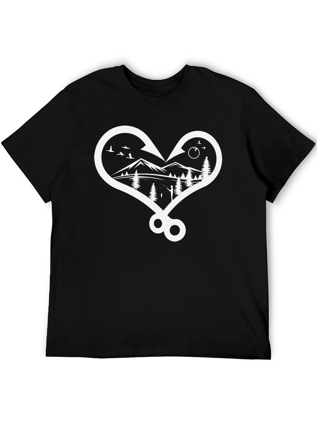 Fishing Hook Heart Graphic Tee