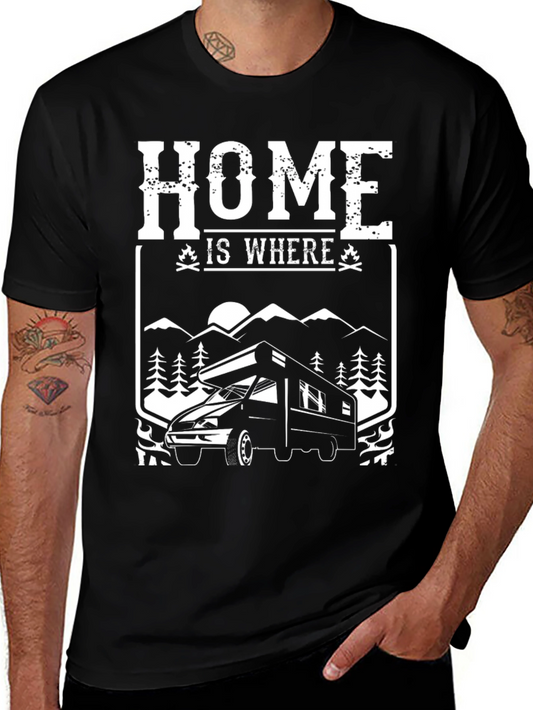 Home is Where You Park It Camping T-Shirt
