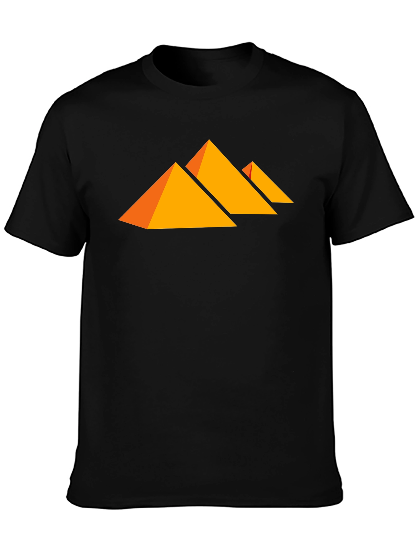 Modern Geometric Pyramid Graphic Print Tee