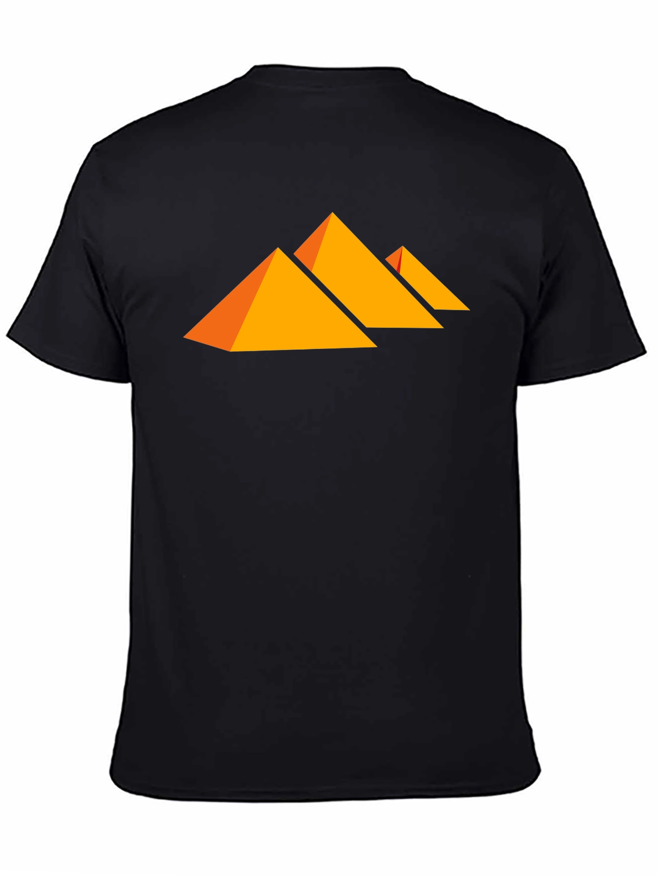 Modern Geometric Pyramid Graphic Print Tee