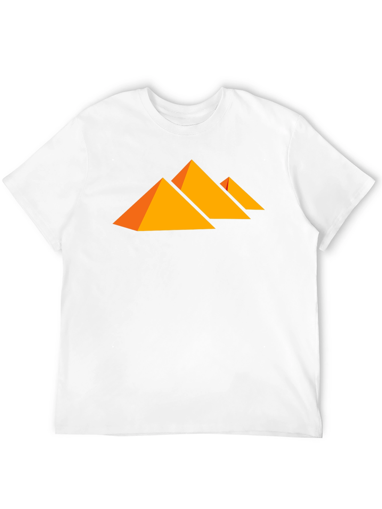 Modern Geometric Pyramid Graphic Print Tee