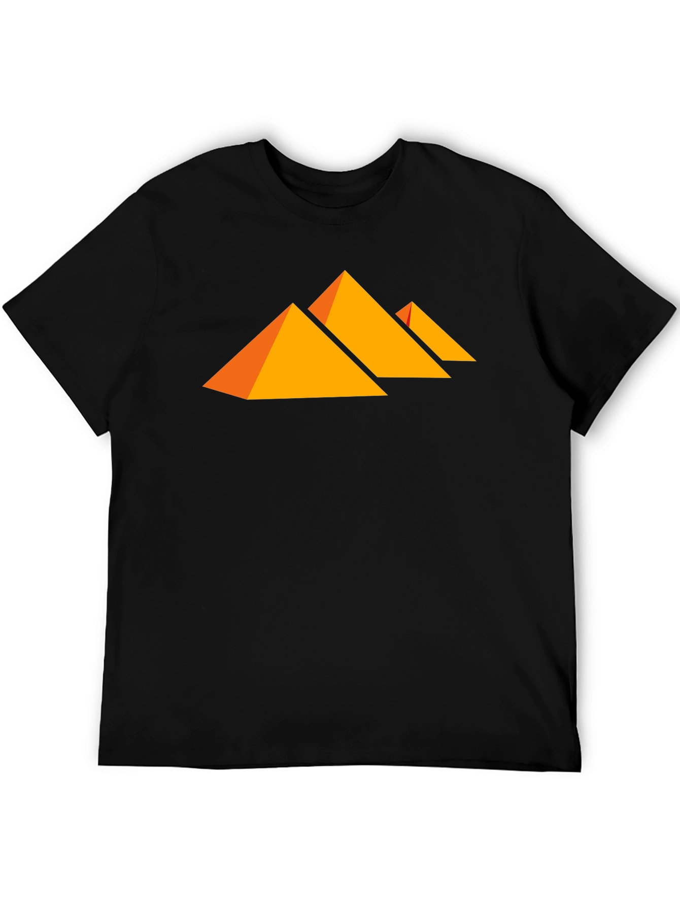 Modern Geometric Pyramid Graphic Print Tee