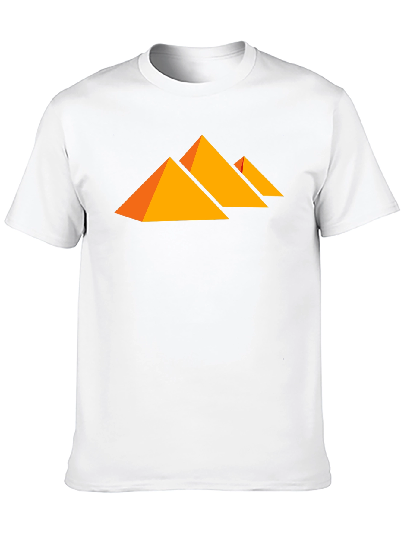 Modern Geometric Pyramid Graphic Print Tee
