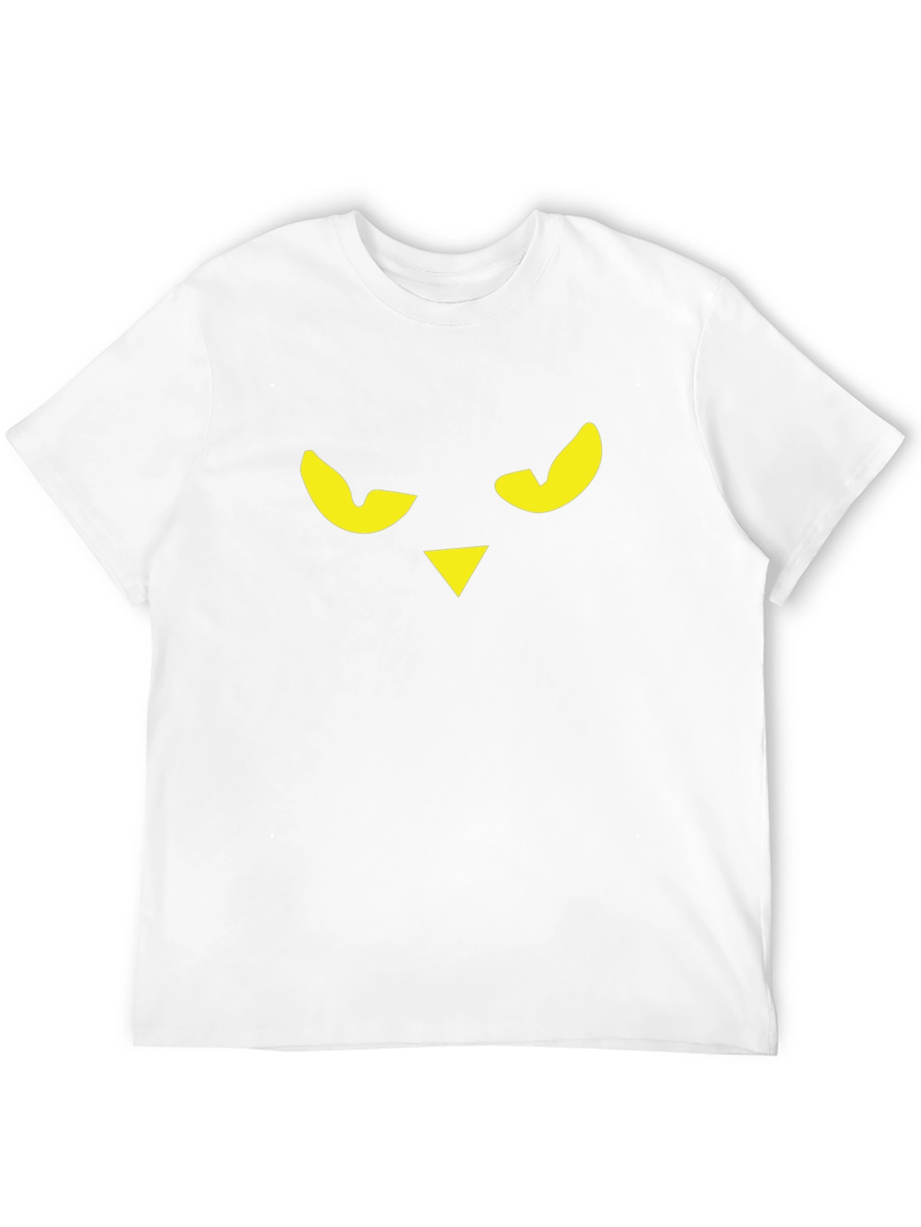Mens Black T-Shirt with Graphic Owl Face