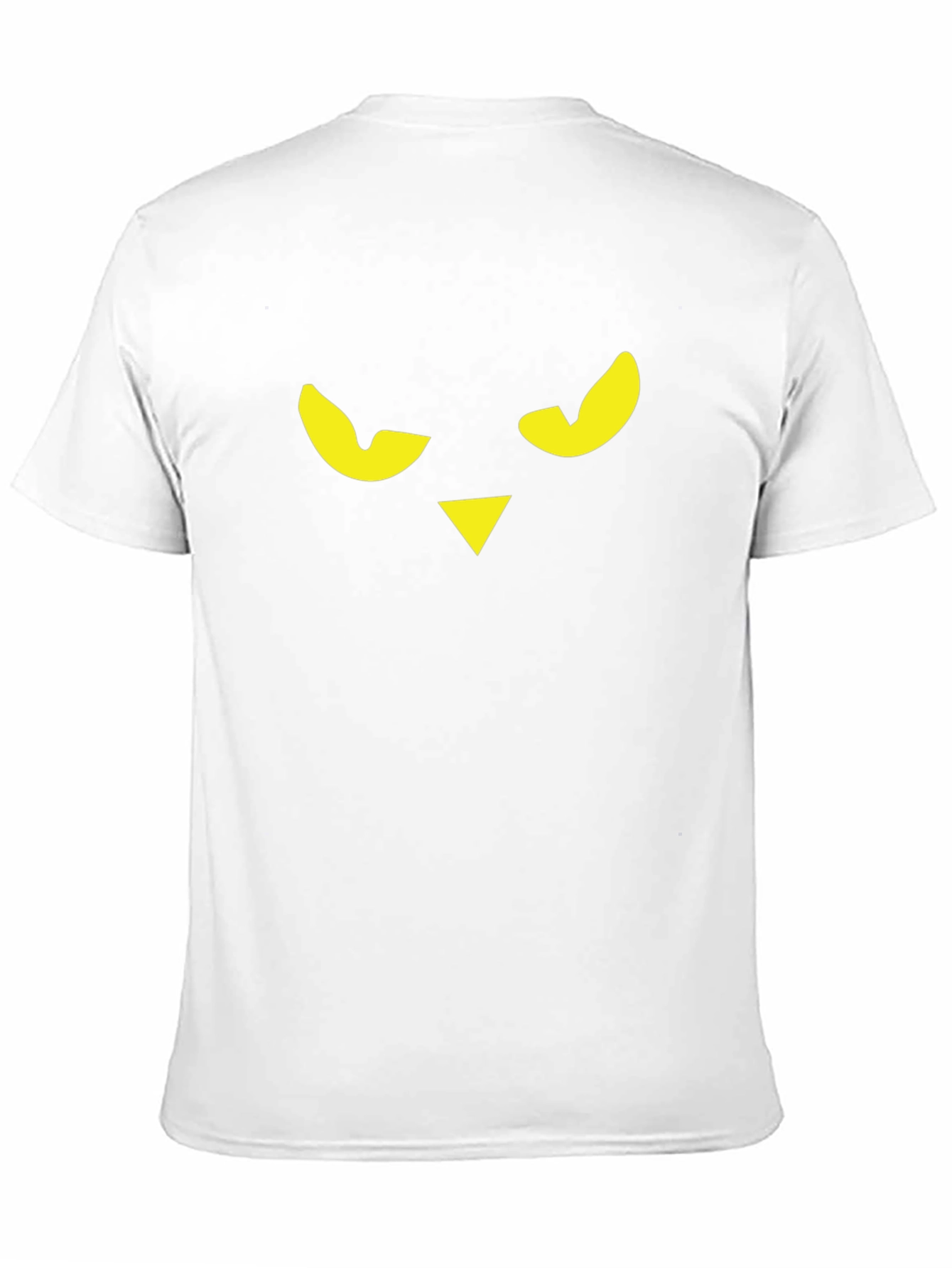 Mens Black T-Shirt with Graphic Owl Face
