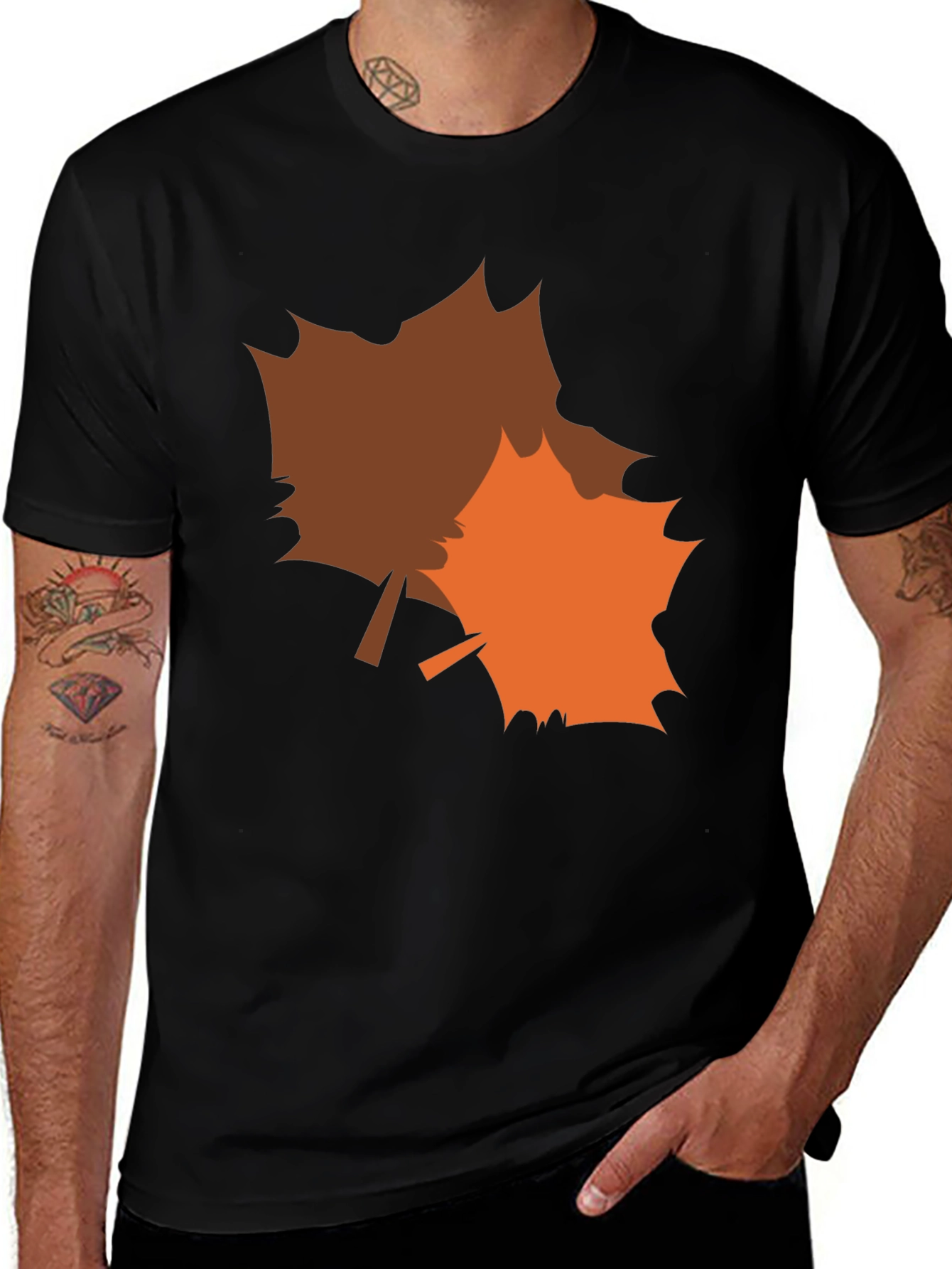 Fall Leaves Graphic Tee - Stylish Autumn Shirt