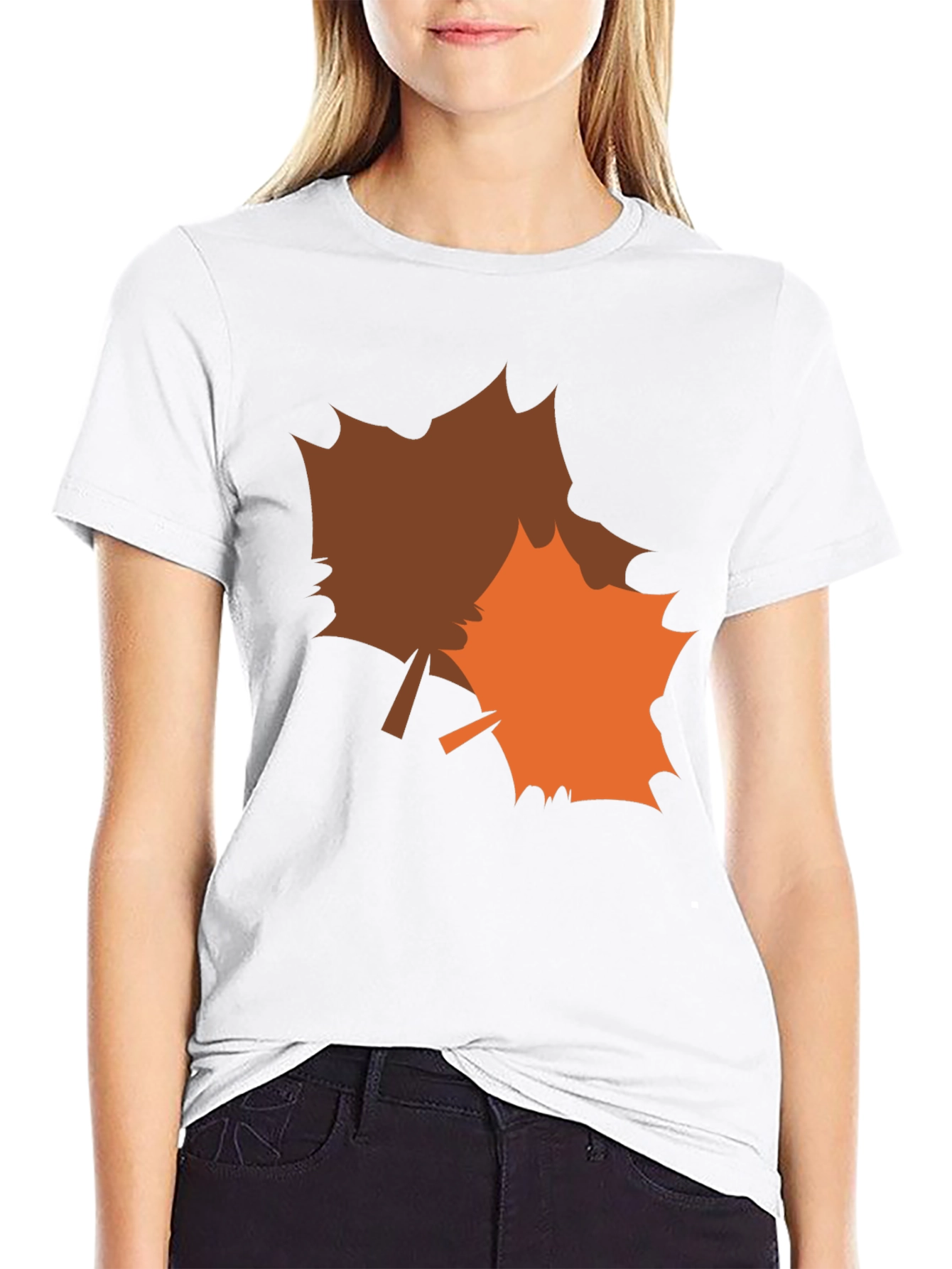 Fall Leaves Graphic Tee - Stylish Autumn Shirt