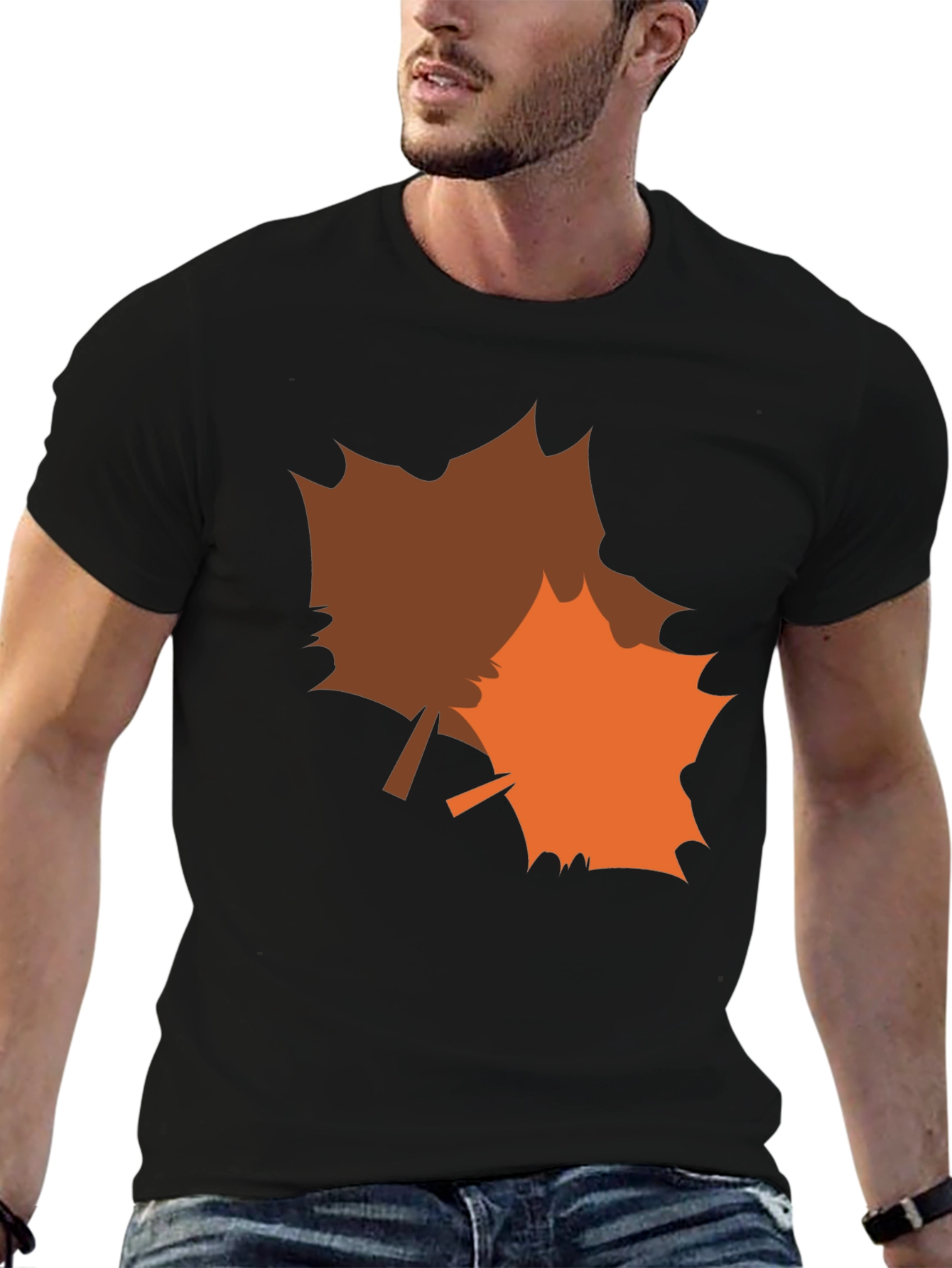Fall Leaves Graphic Tee - Stylish Autumn Shirt
