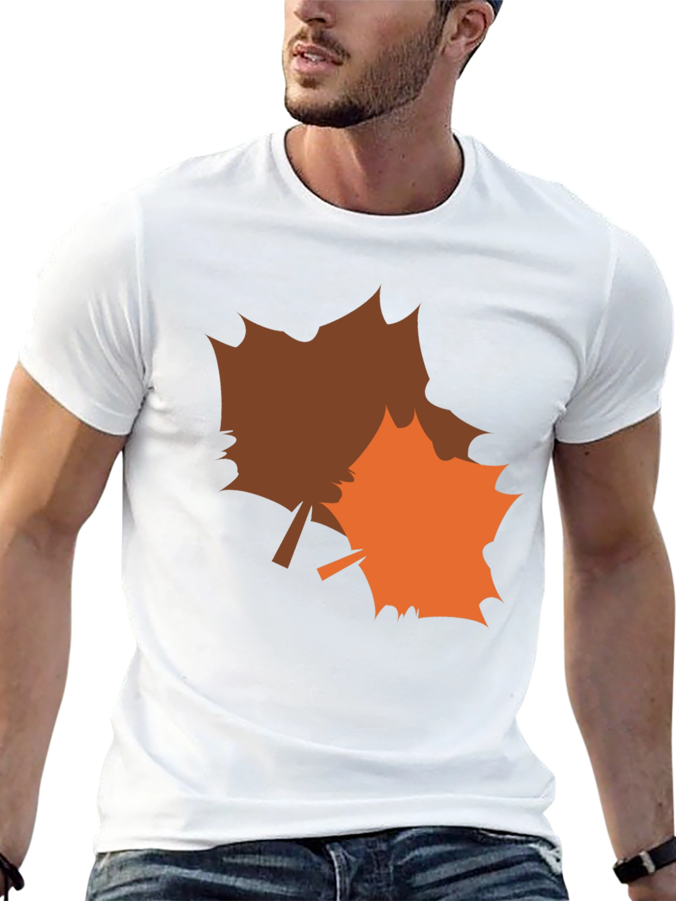 Fall Leaves Graphic Tee - Stylish Autumn Shirt