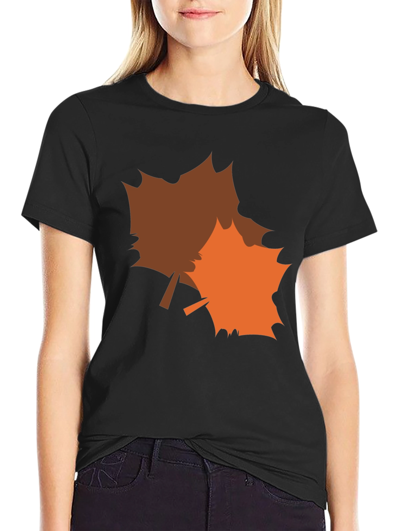 Fall Leaves Graphic Tee - Stylish Autumn Shirt