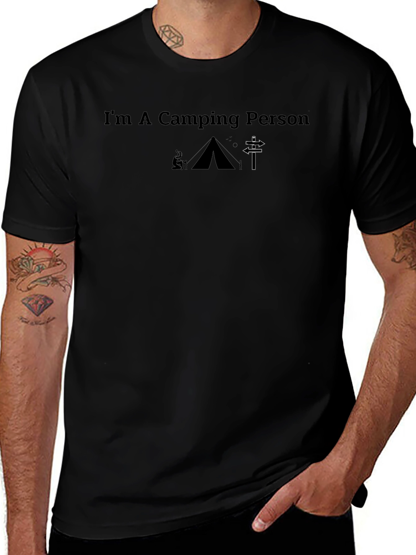 Camping Person Graphic T-Shirt