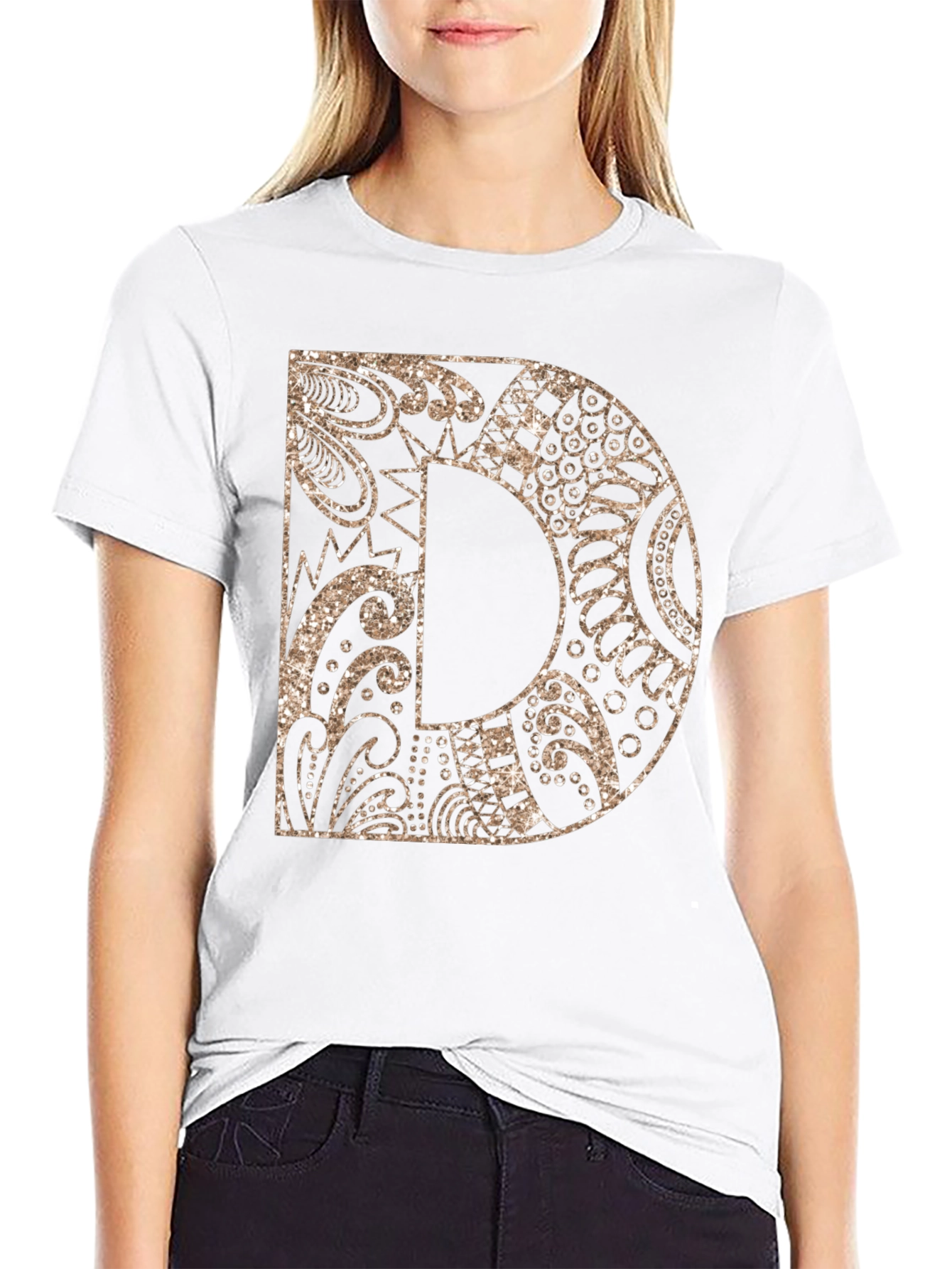 Letter D Graphic Tee - Stylish Alphabet Design