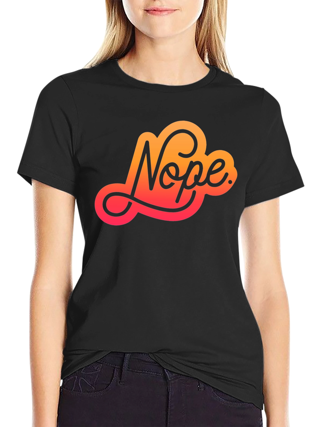 Nope Graphic Tee - Stylish Sarcasm