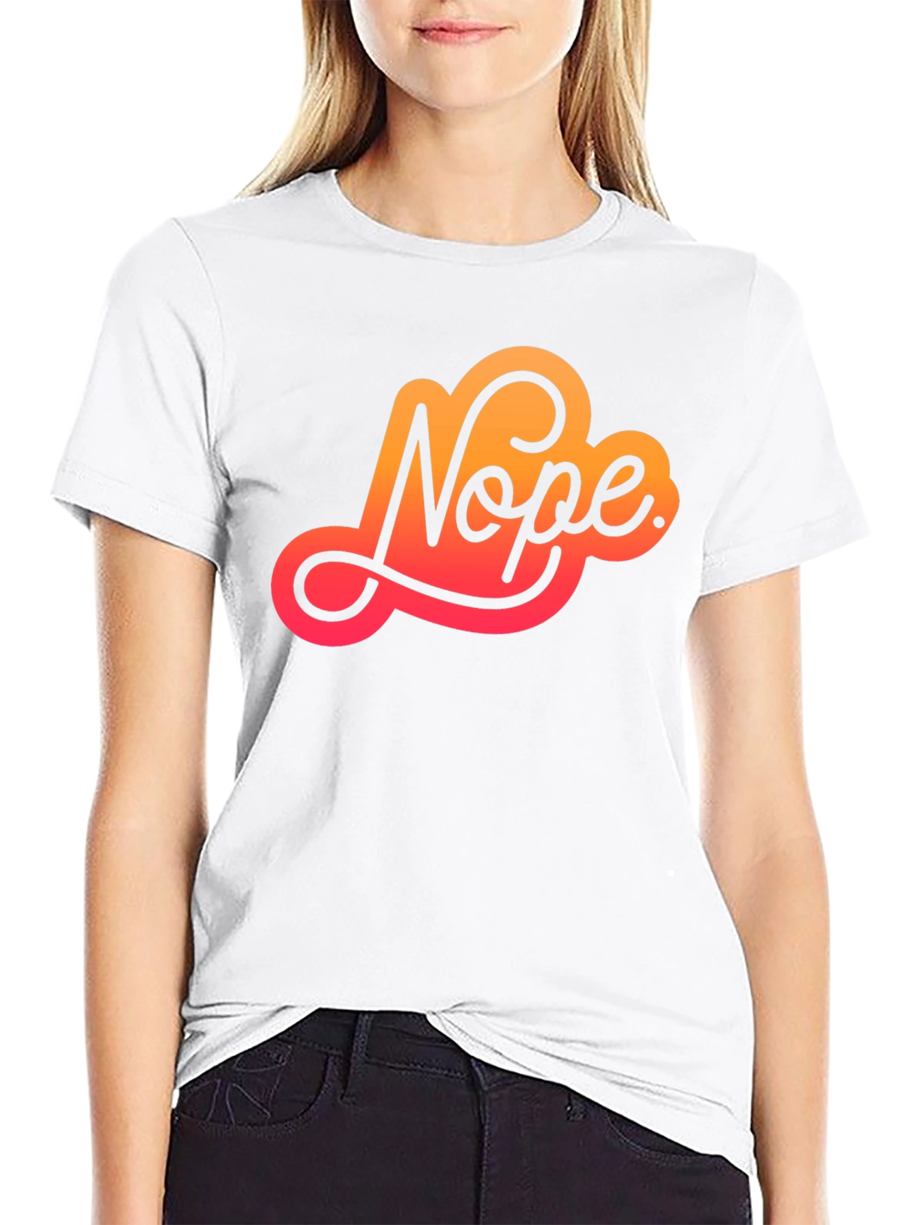 Nope Graphic Tee - Stylish Sarcasm