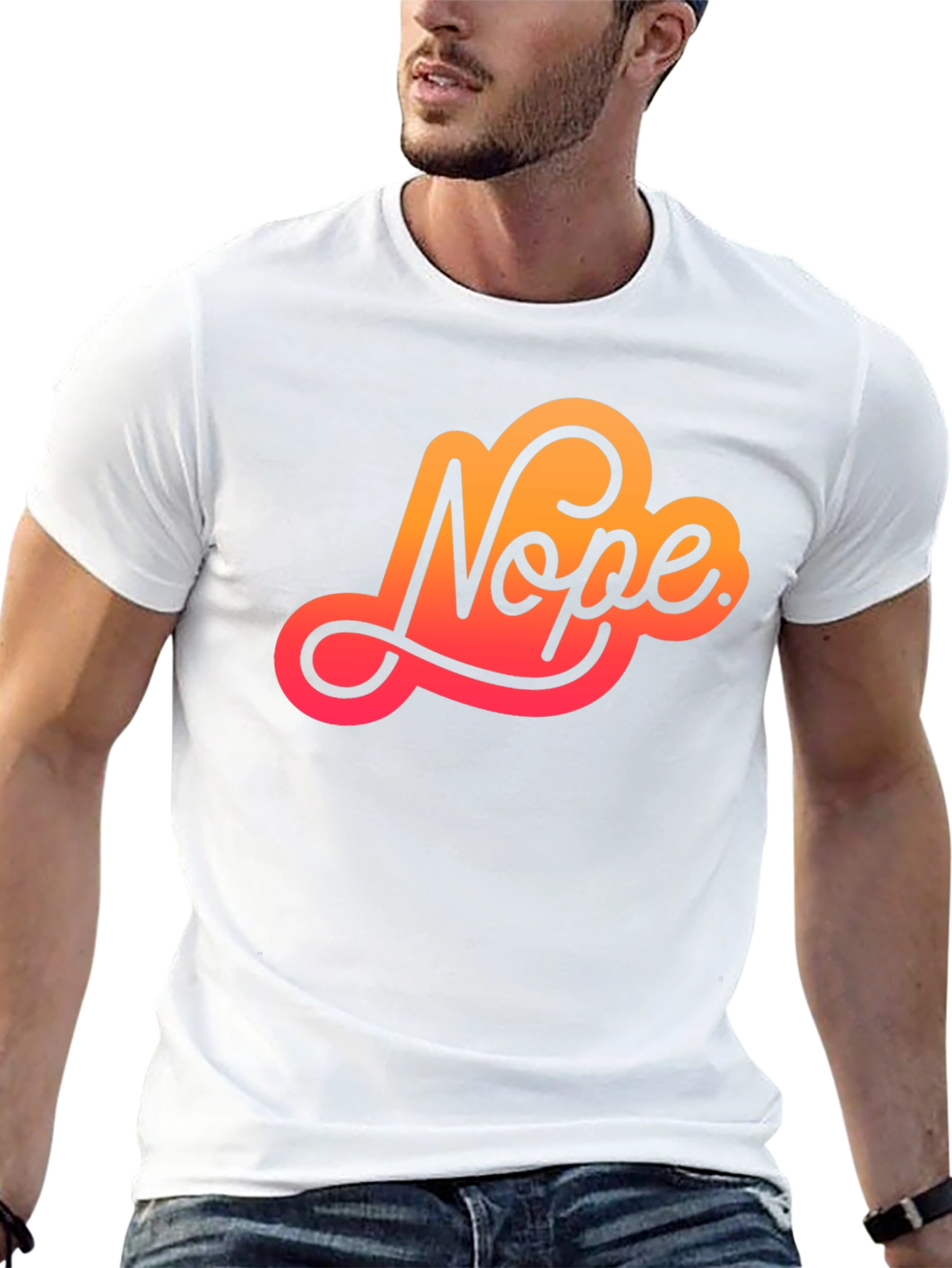 Nope Graphic Tee - Stylish Sarcasm