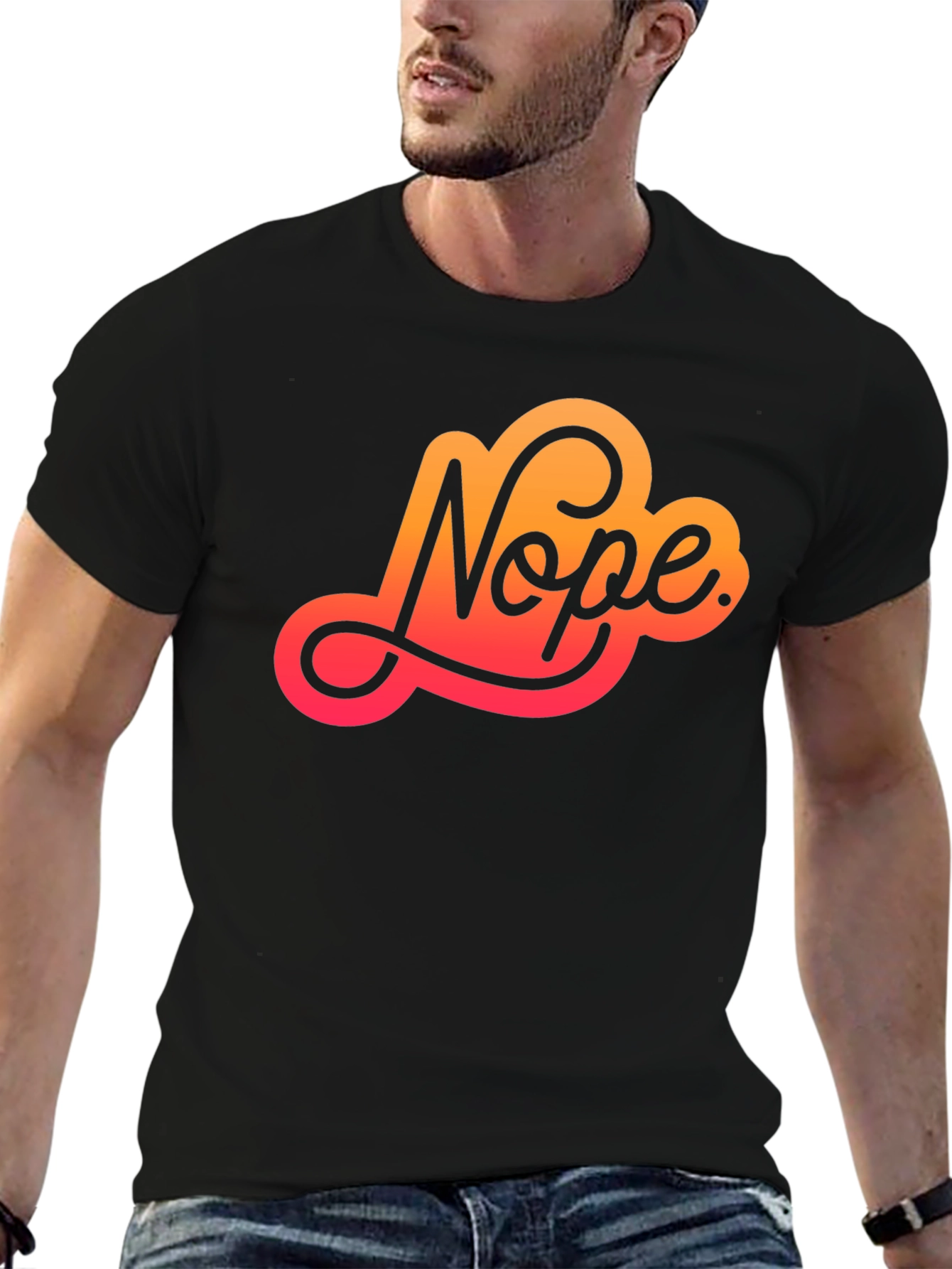 Nope Graphic Tee - Stylish Sarcasm