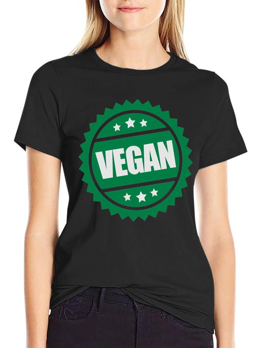 Vegan T-Shirt - Green Badge Design