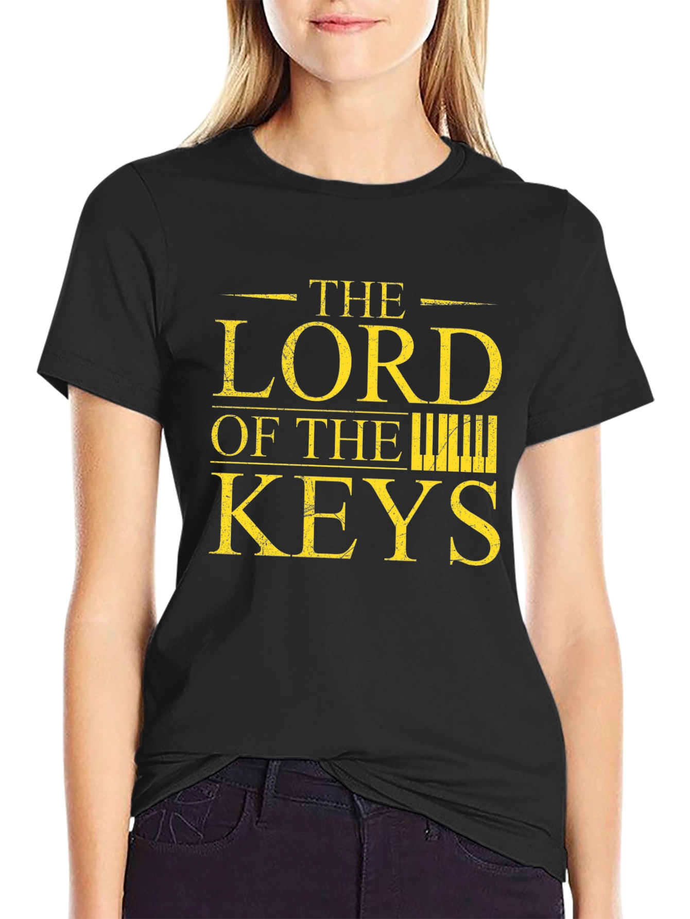 The Lord of the Keys Black Graphic T-Shirt