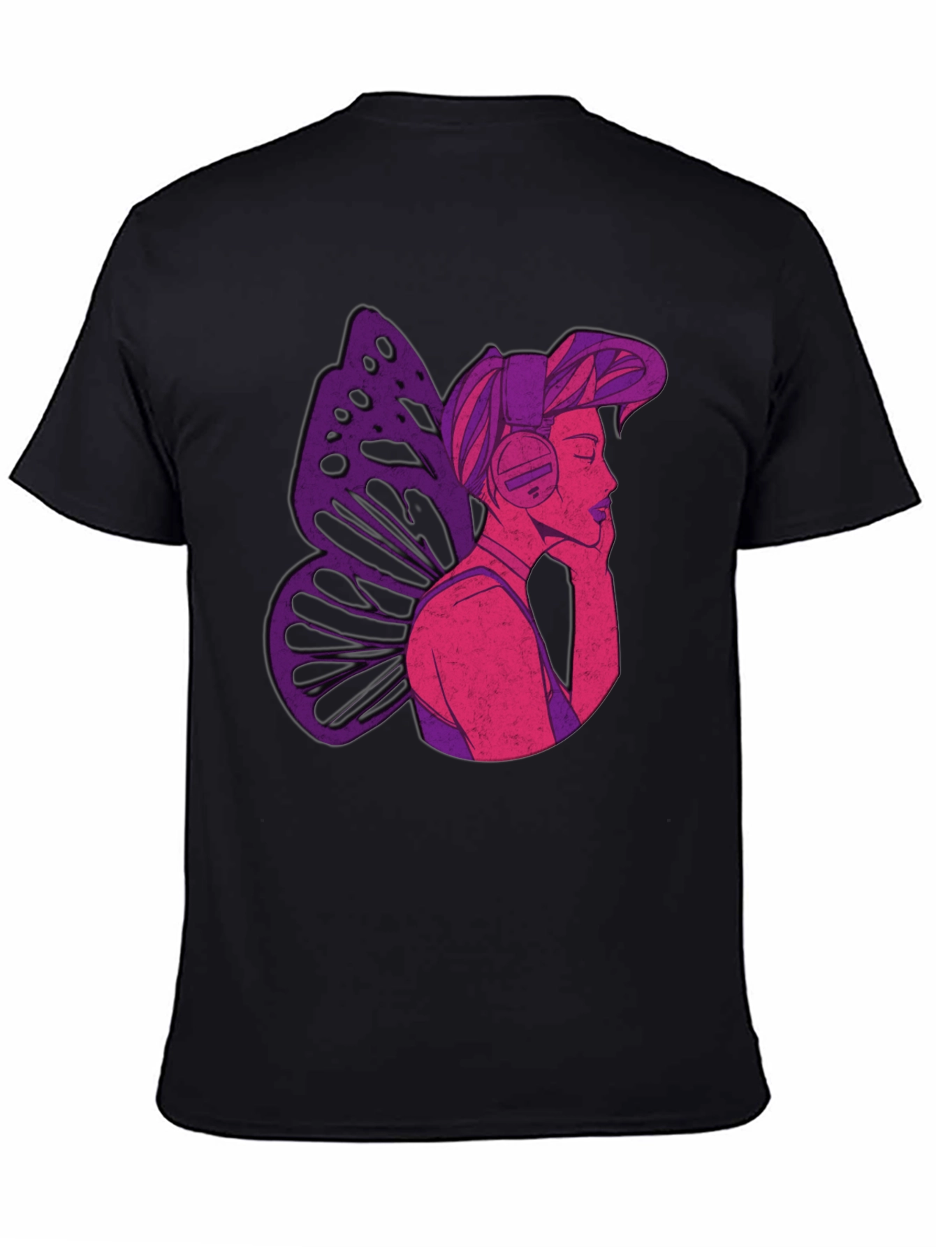 Butterfly Headphones Graphic Tee