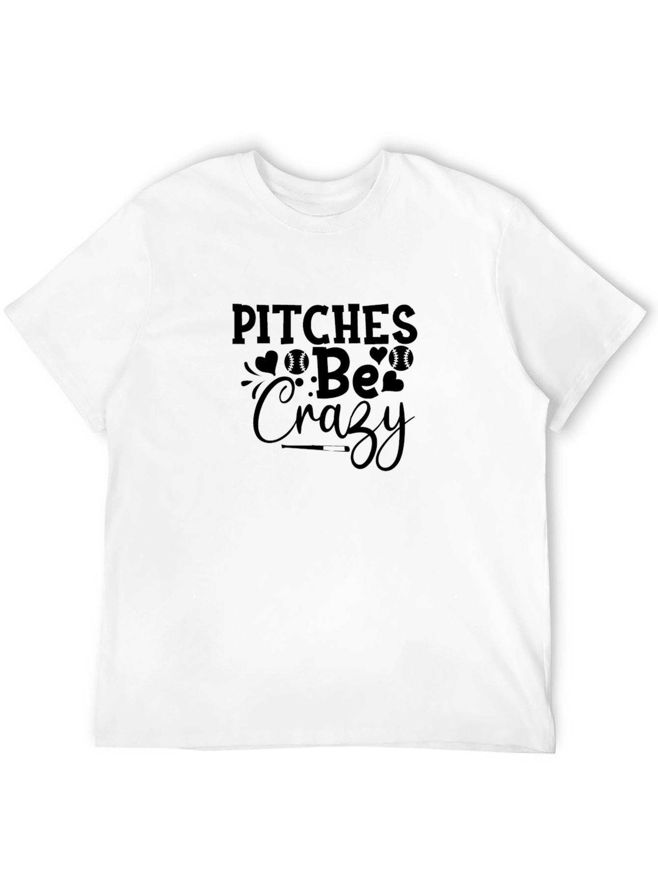 Pitches Be Crazy Black Graphic T-Shirt
