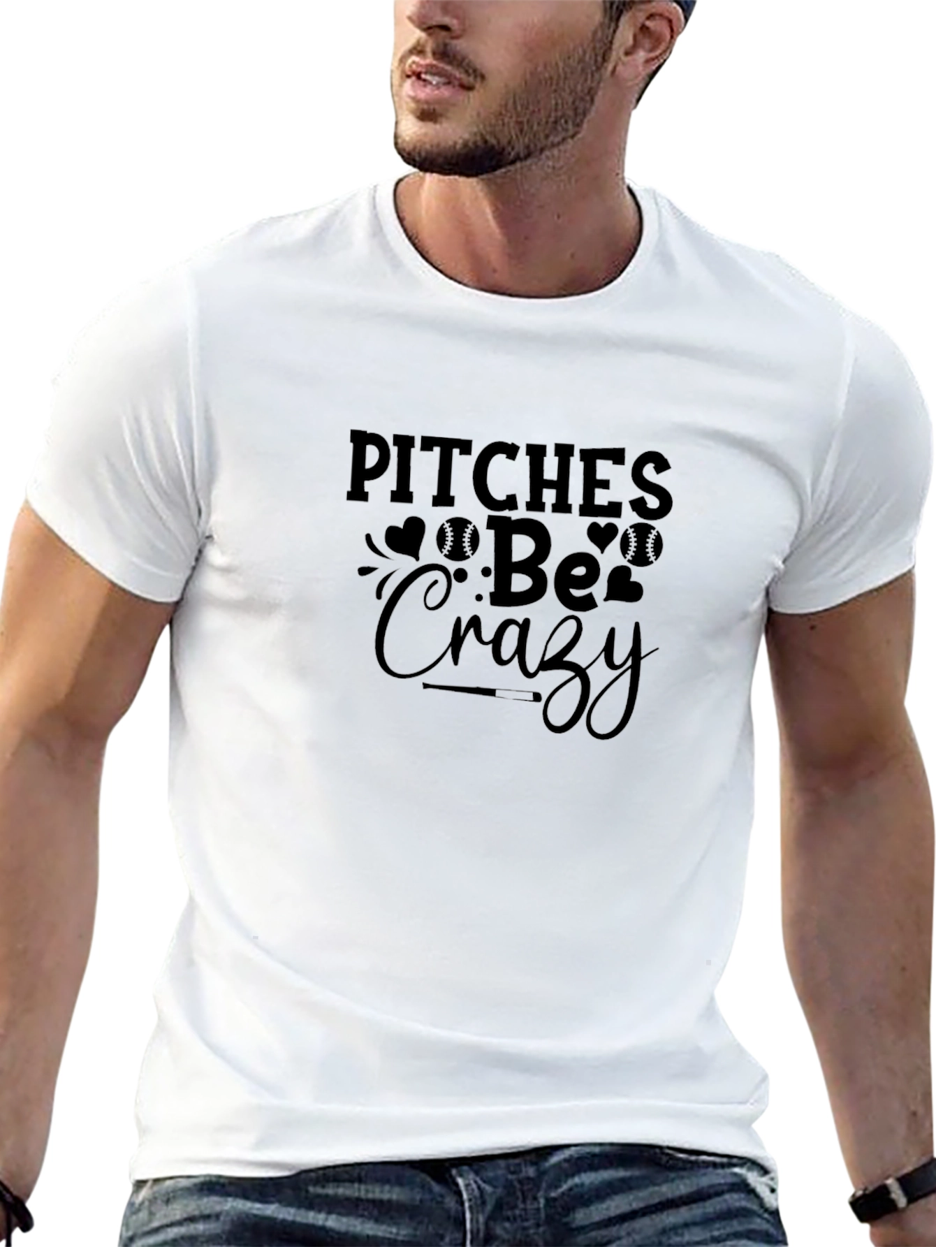 Pitches Be Crazy Black Graphic T-Shirt