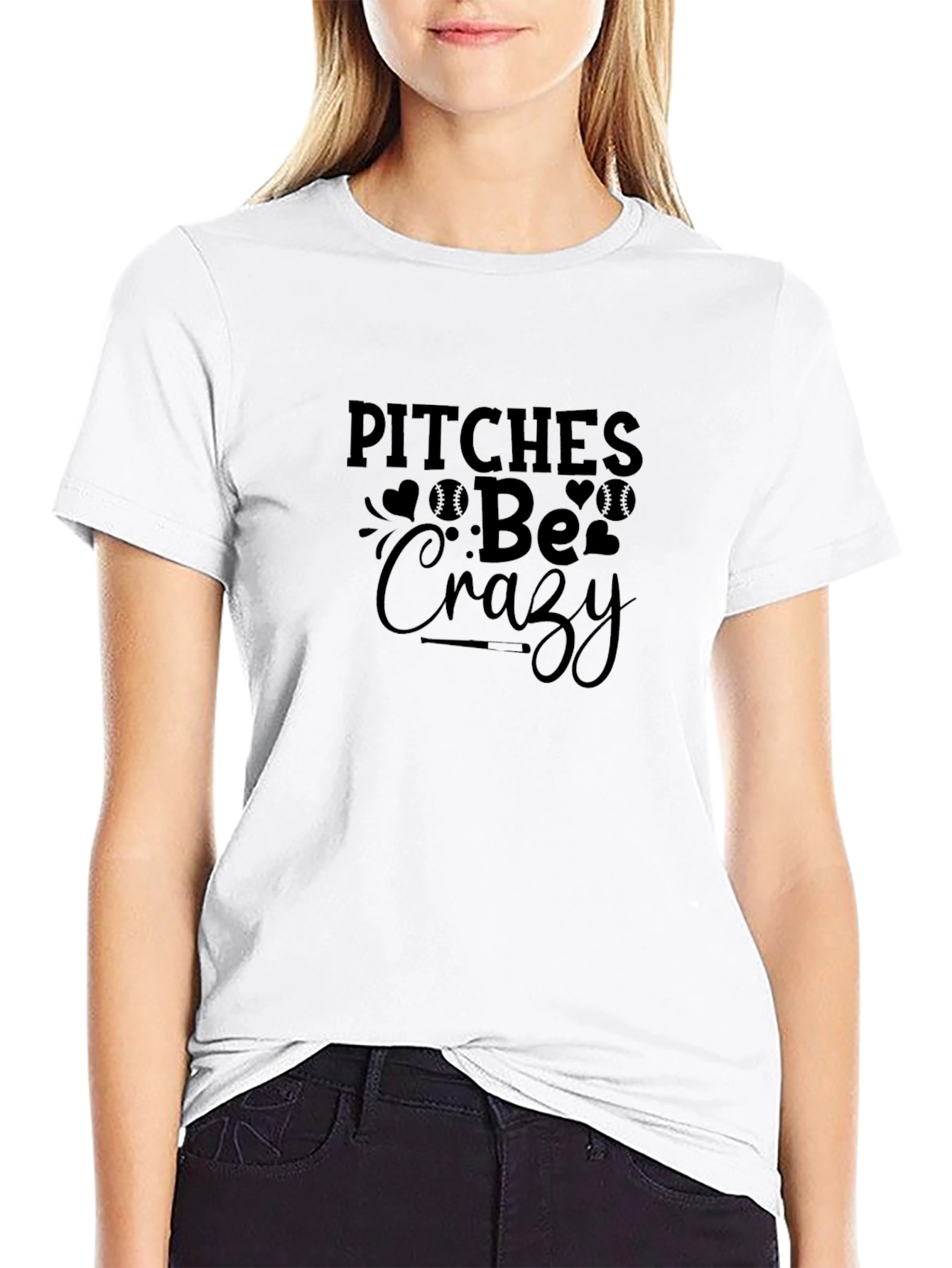 Pitches Be Crazy Black Graphic T-Shirt