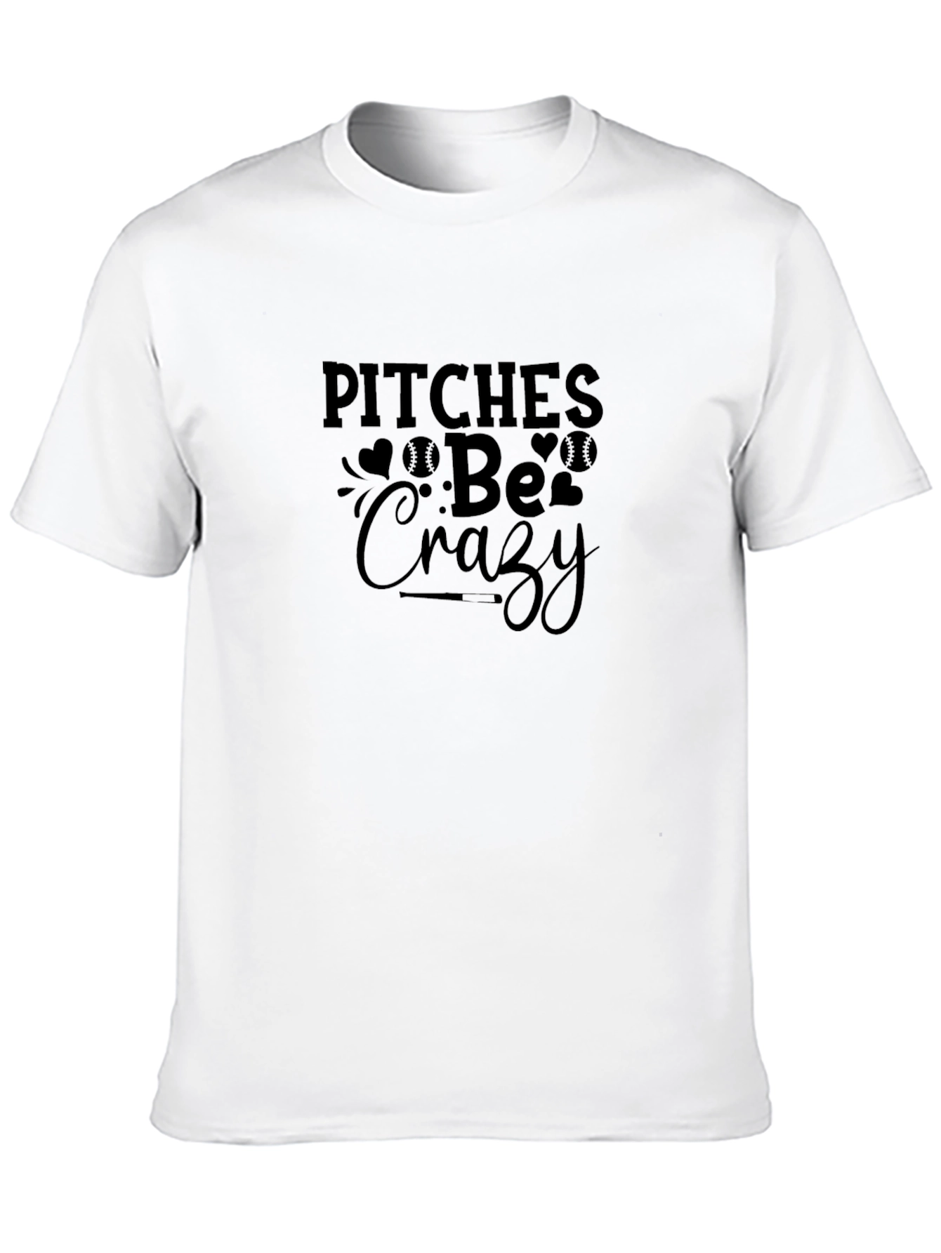 Pitches Be Crazy Black Graphic T-Shirt