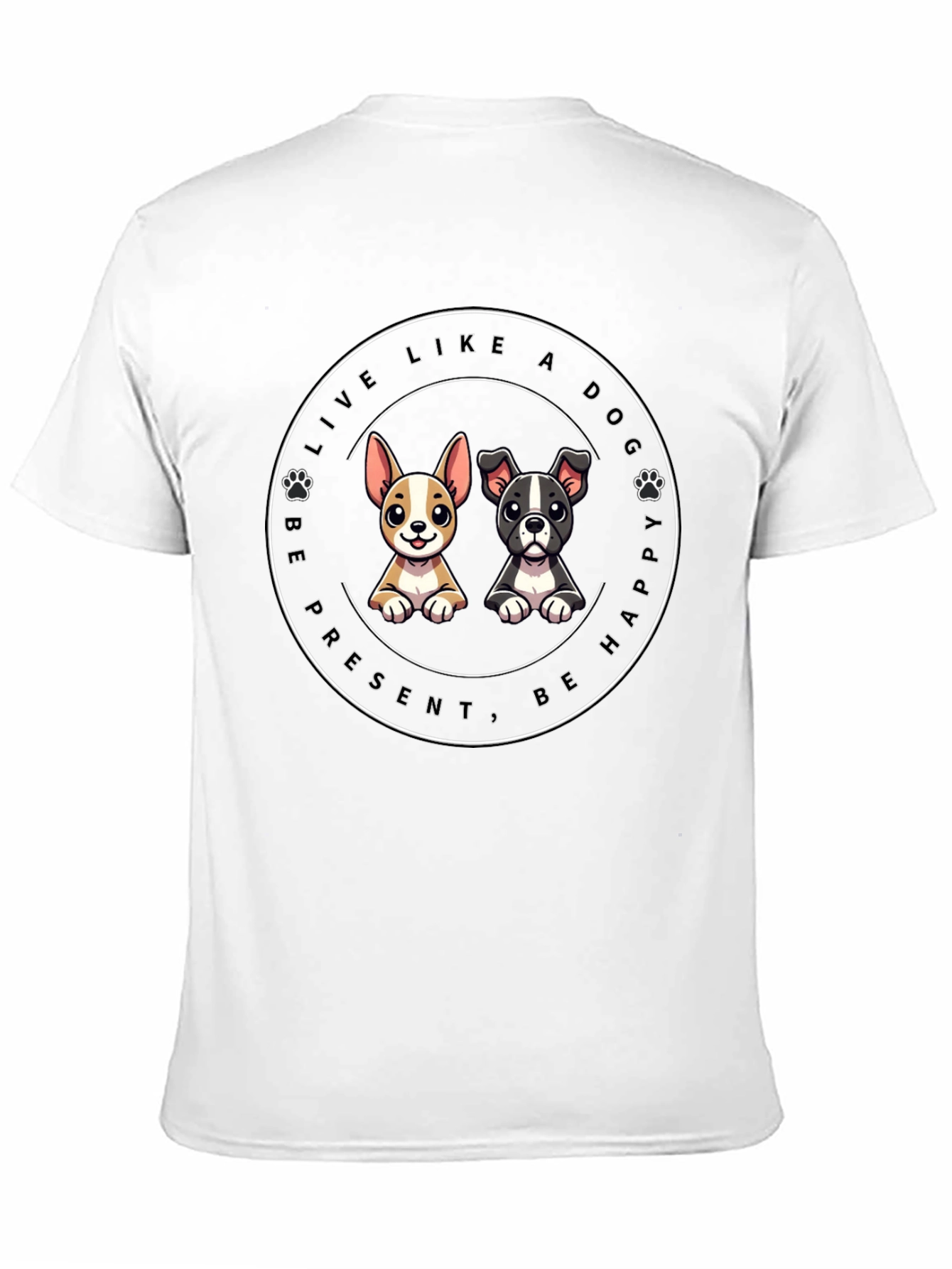 Be Present Live Like A Dog Graphic Tee