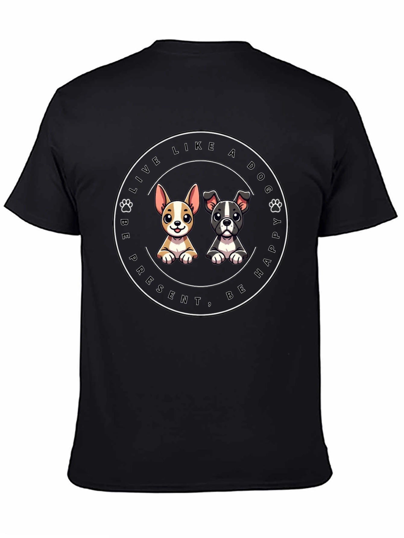Be Present Live Like A Dog Graphic Tee