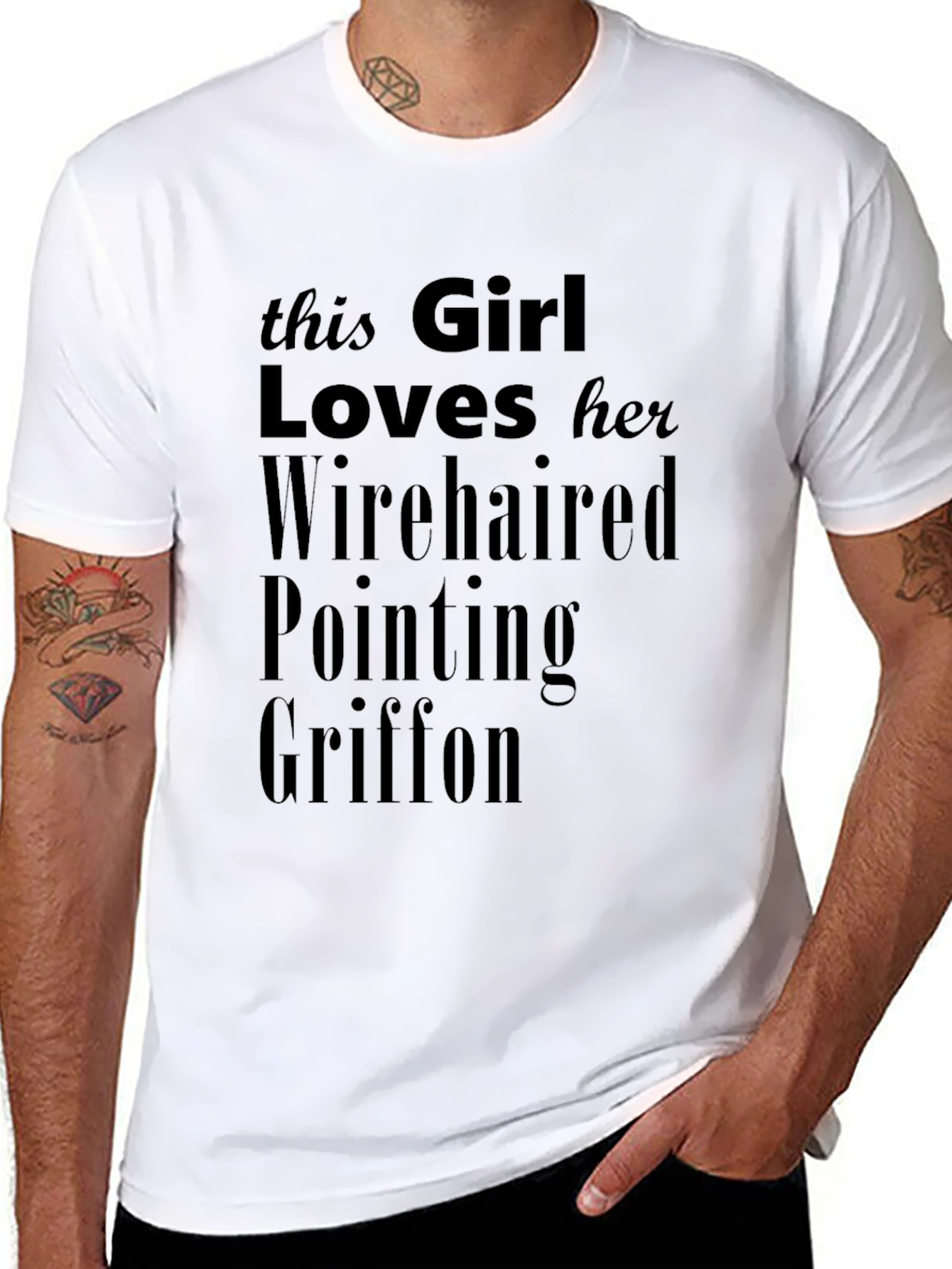 Girl Loves Wirehaired Pointing Griffon T-Shirt