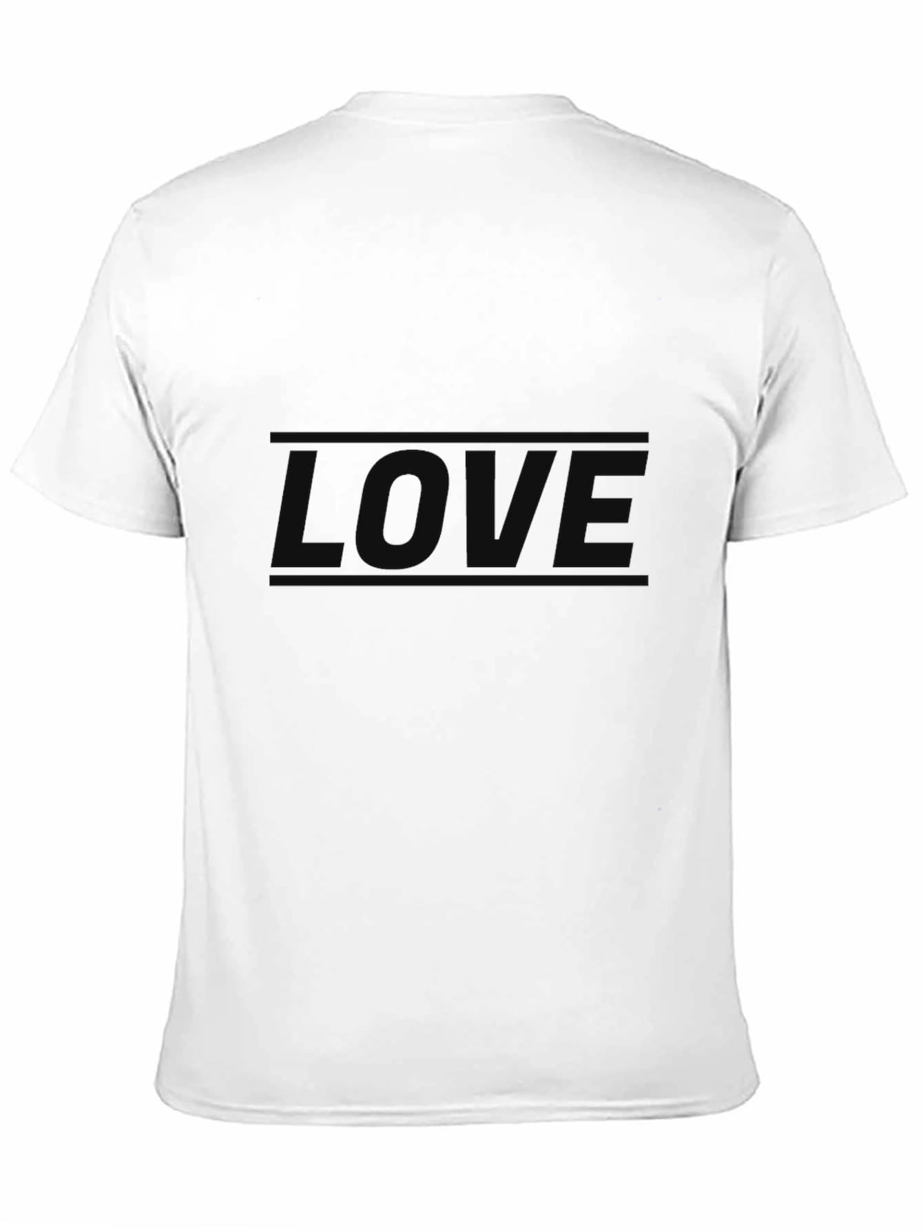 Mens Black LOVE Graphic Tee - Soft & Stylish