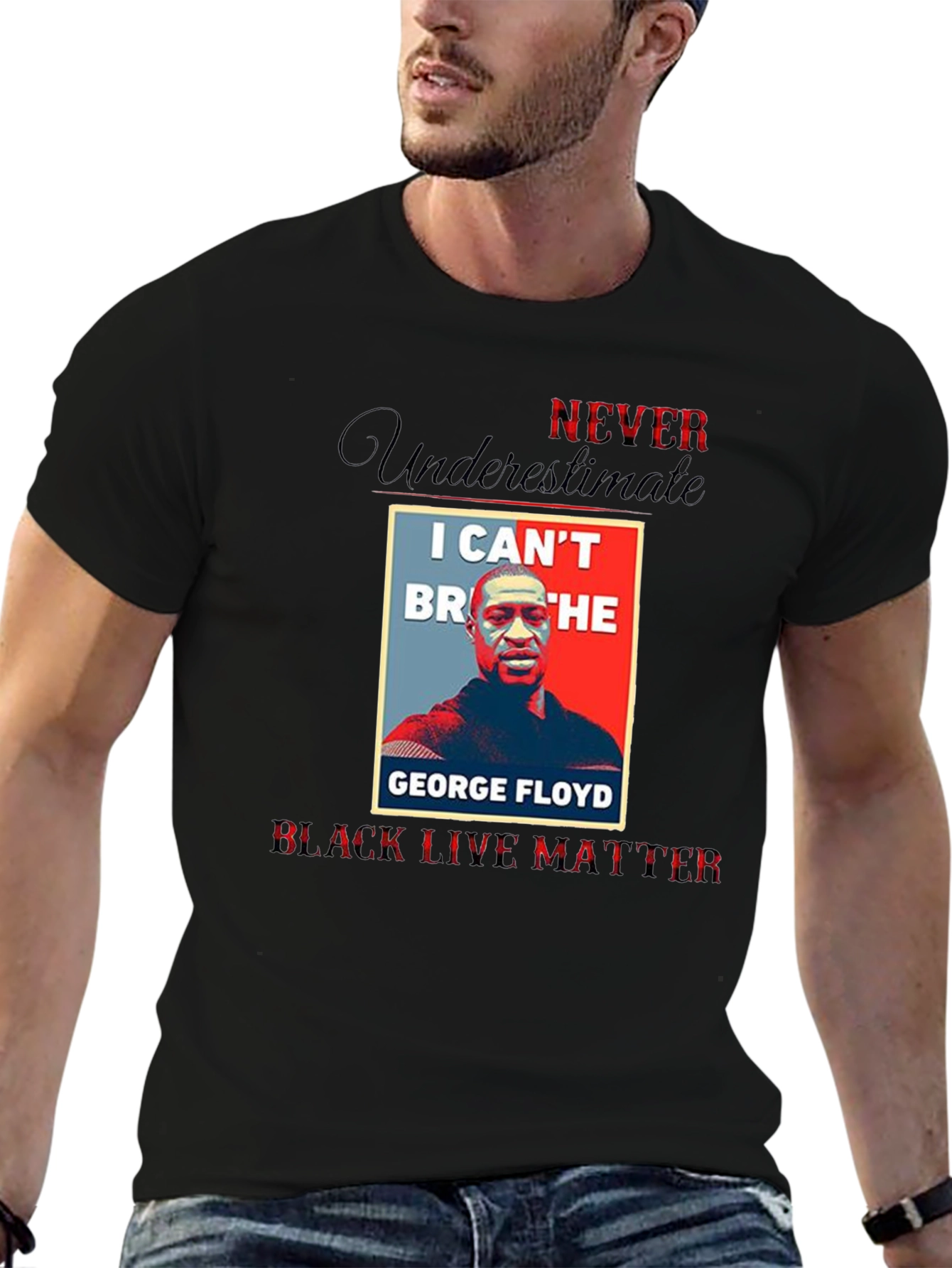 BLM George Floyd T-Shirt I Cant Breathe