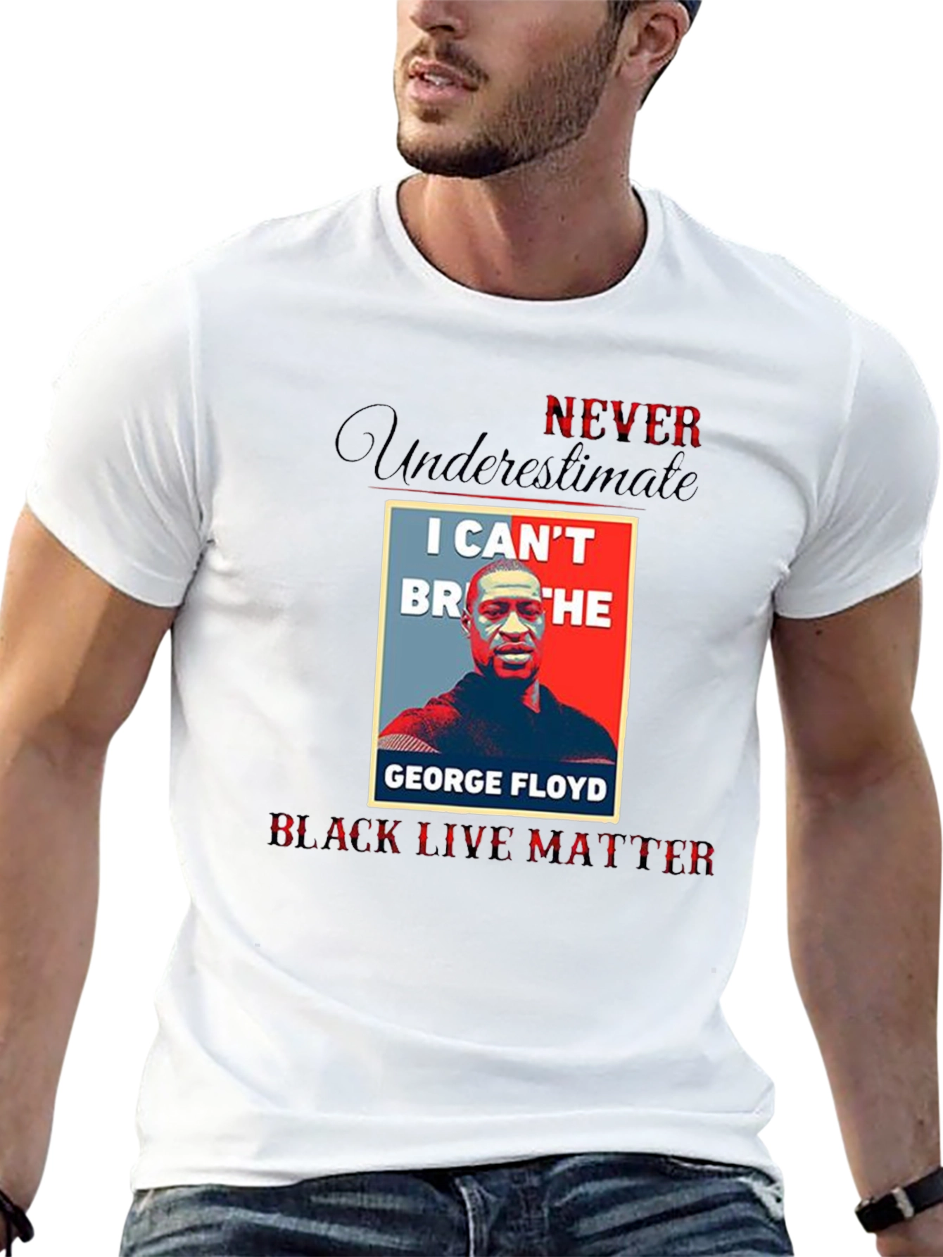 BLM George Floyd T-Shirt I Cant Breathe