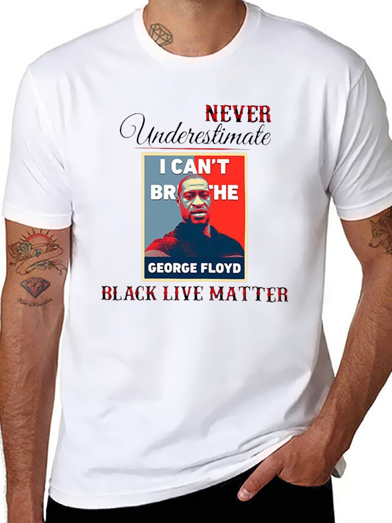 BLM George Floyd T-Shirt I Cant Breathe
