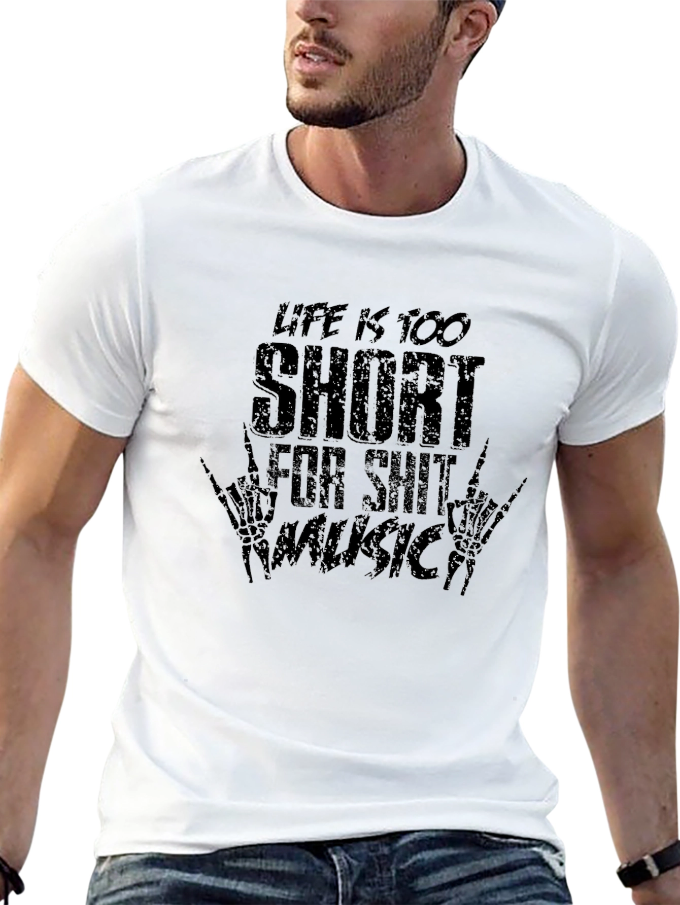 Life is Too Short Graphic Black T-Shirt
