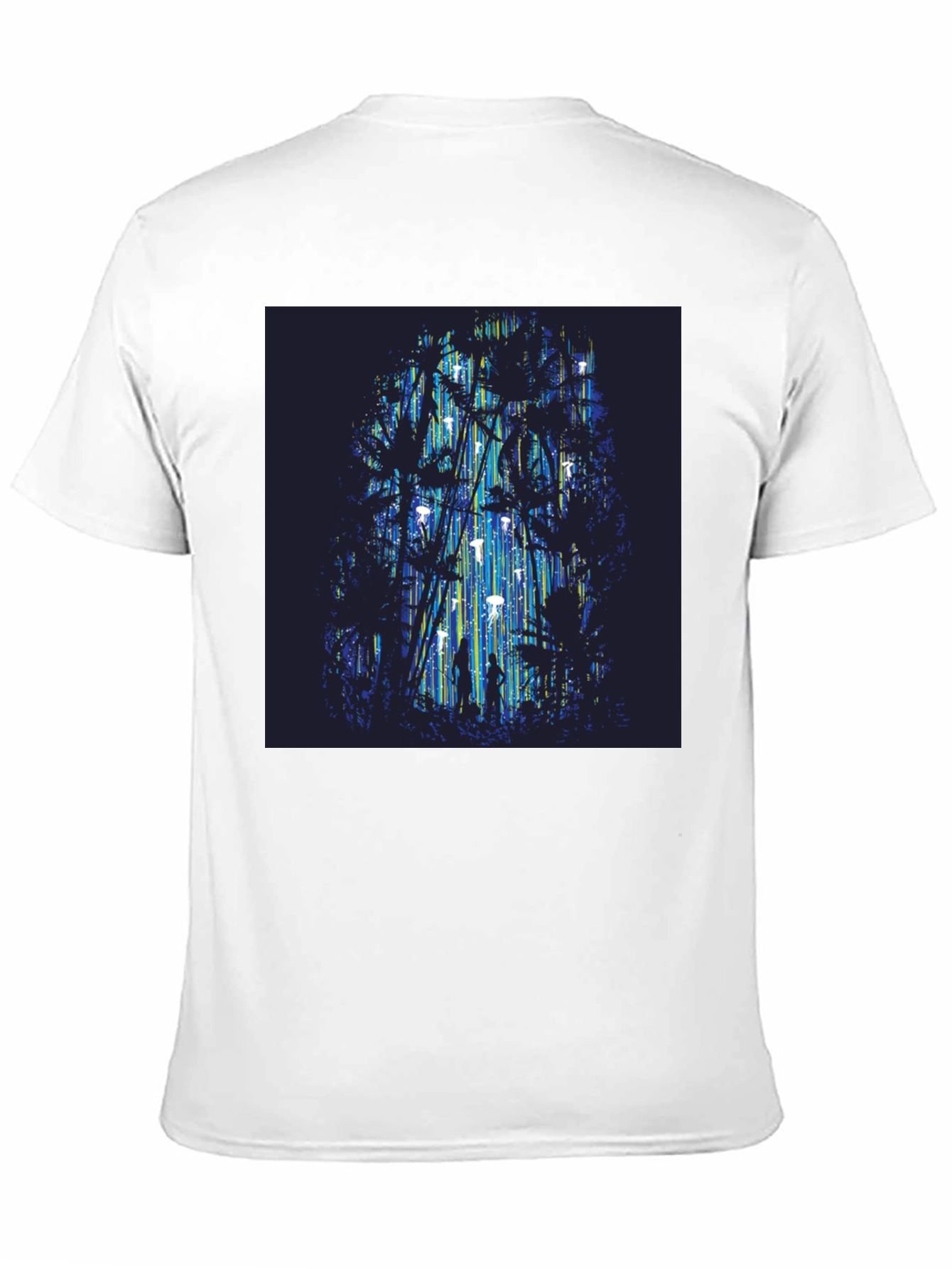 Abstract Forest Graphic Tee - Stylish Black T-Shirt